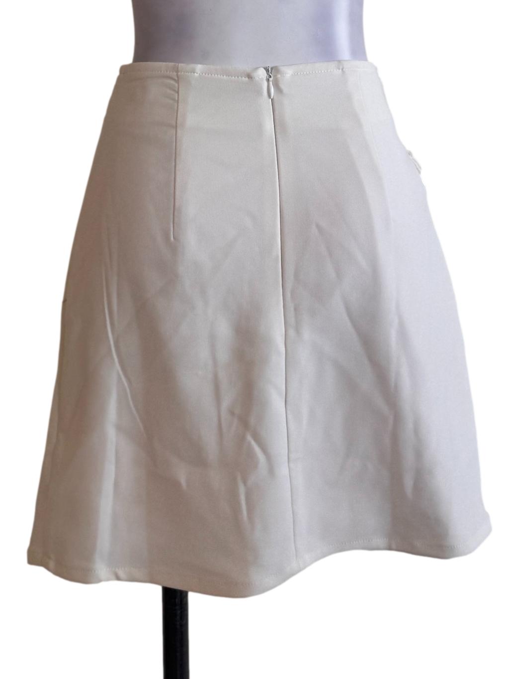 White Asymmetrical Skorts