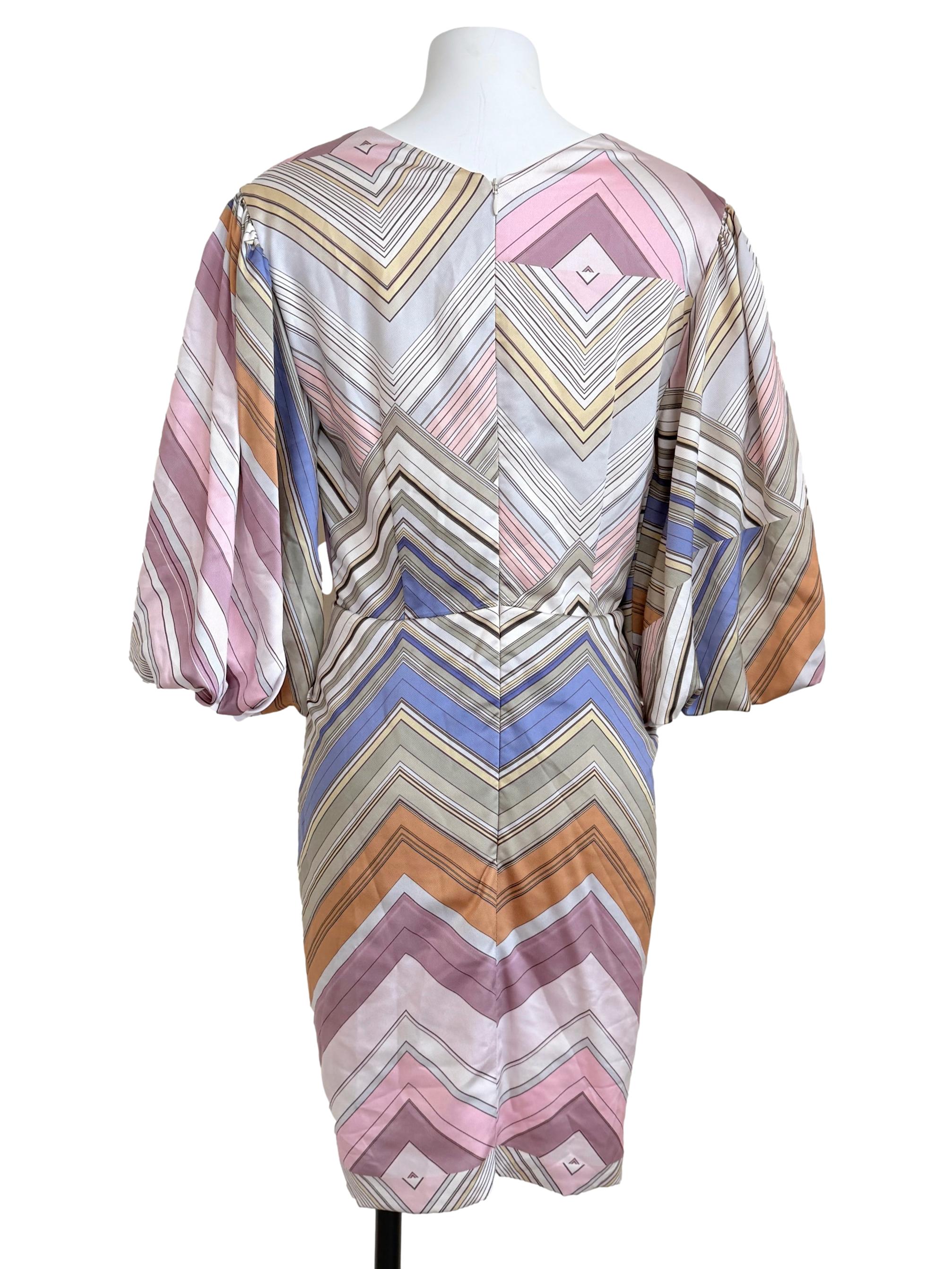 Multicolor V-Neck Dress