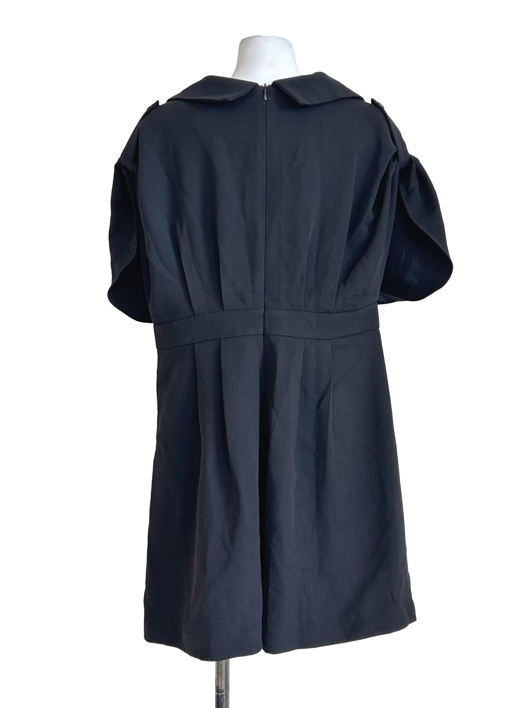 Black Short Sleeve Wrap Romper