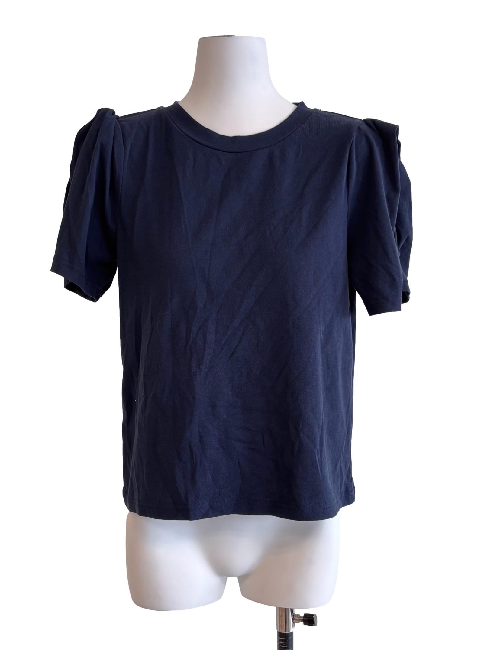 Navy Blue Round Neck Tee