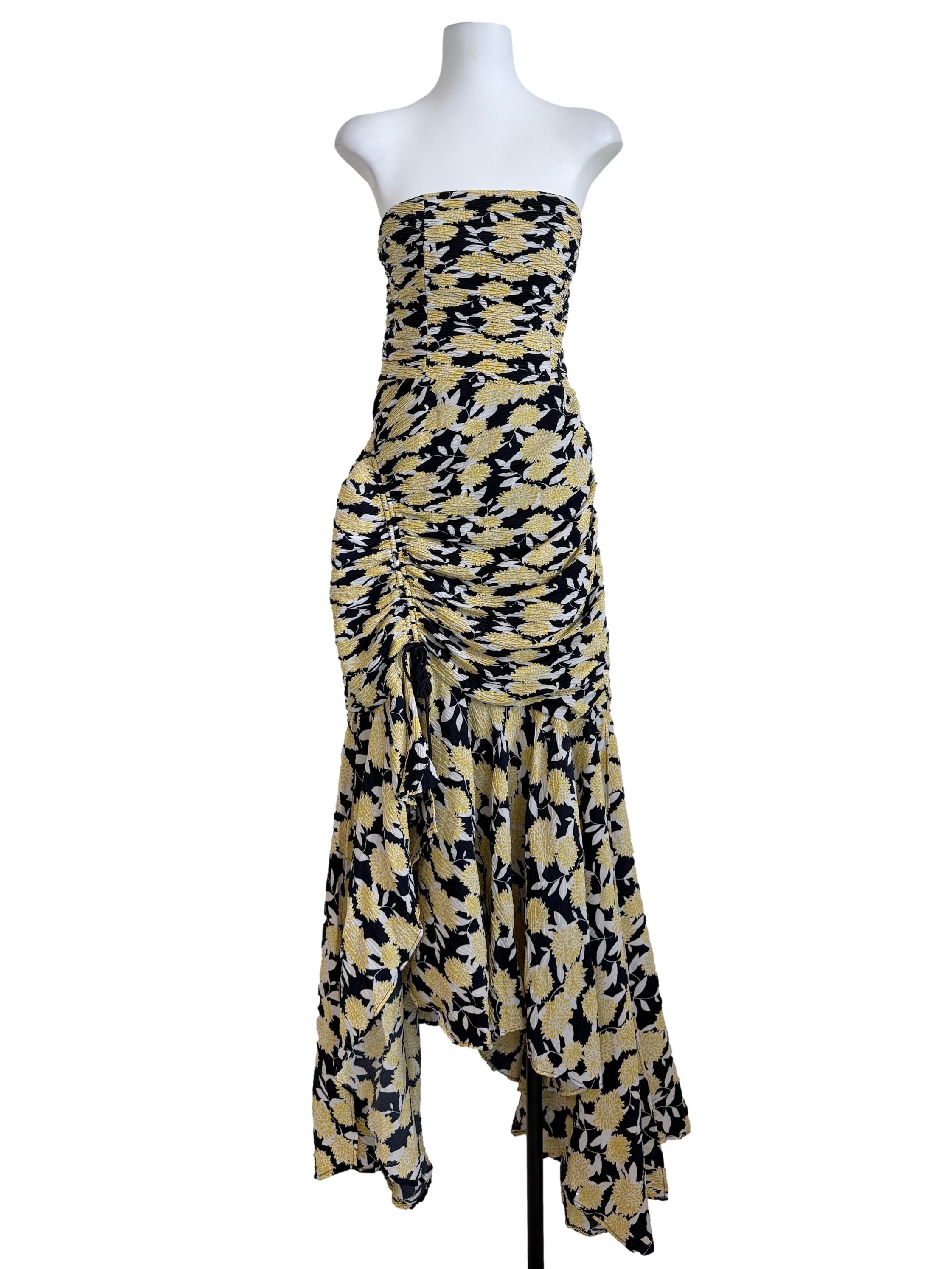 Butter Yellow Strapless Dress