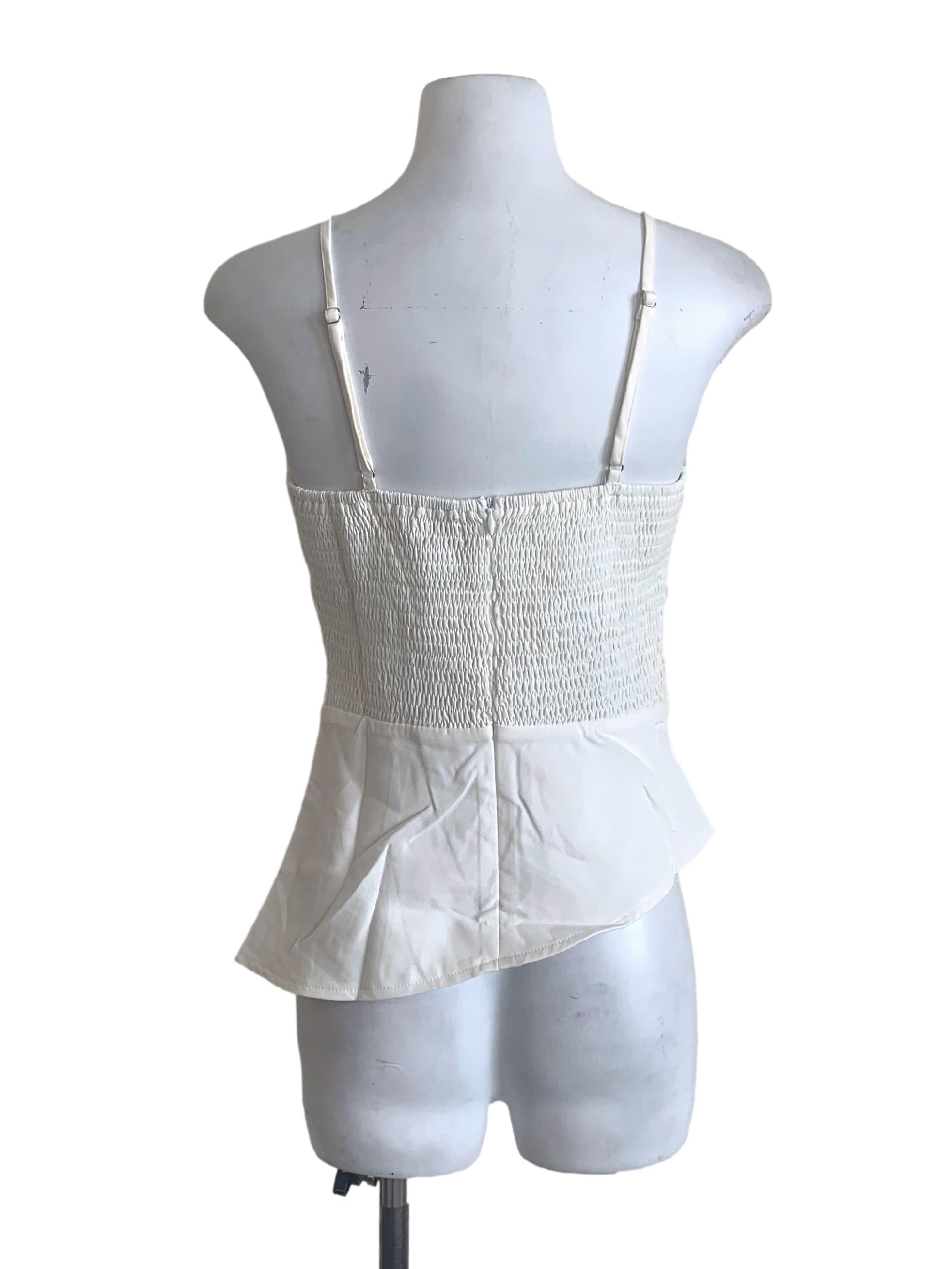 Chiffon White Spaghetti Strap Top