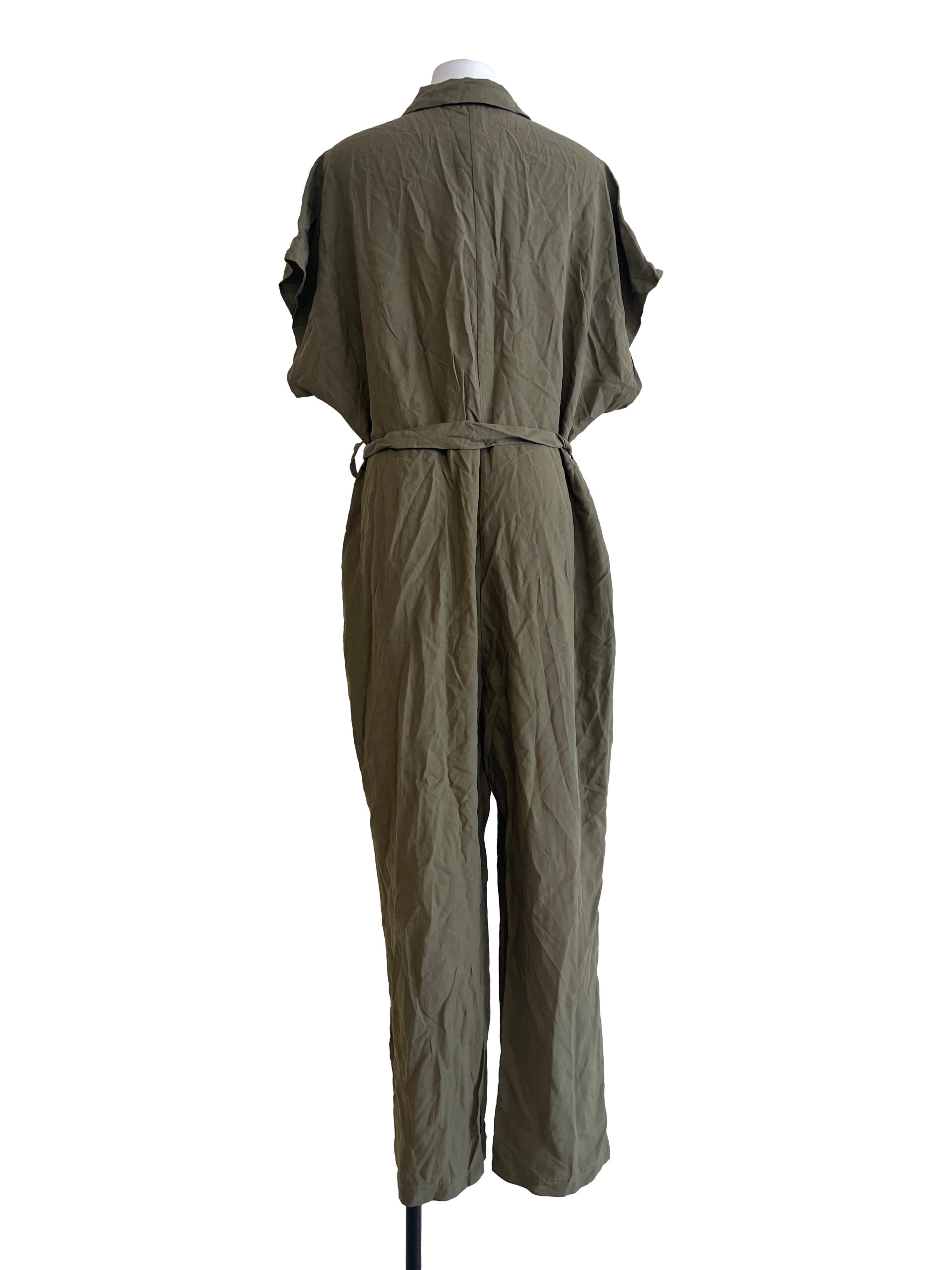 Crocodile Green Shirt Jumpsuit