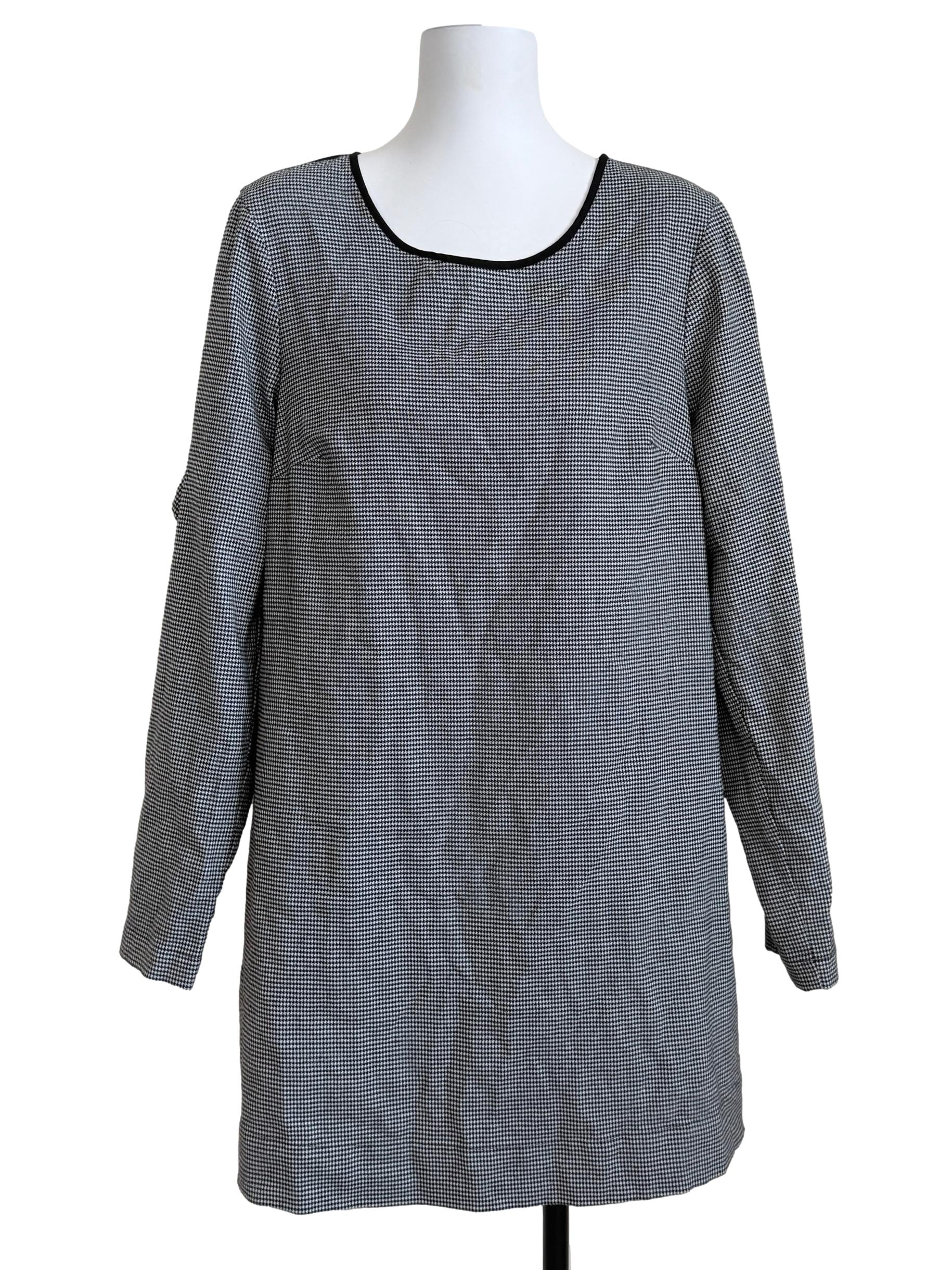 Black Long Sleeves Shirt Dress
