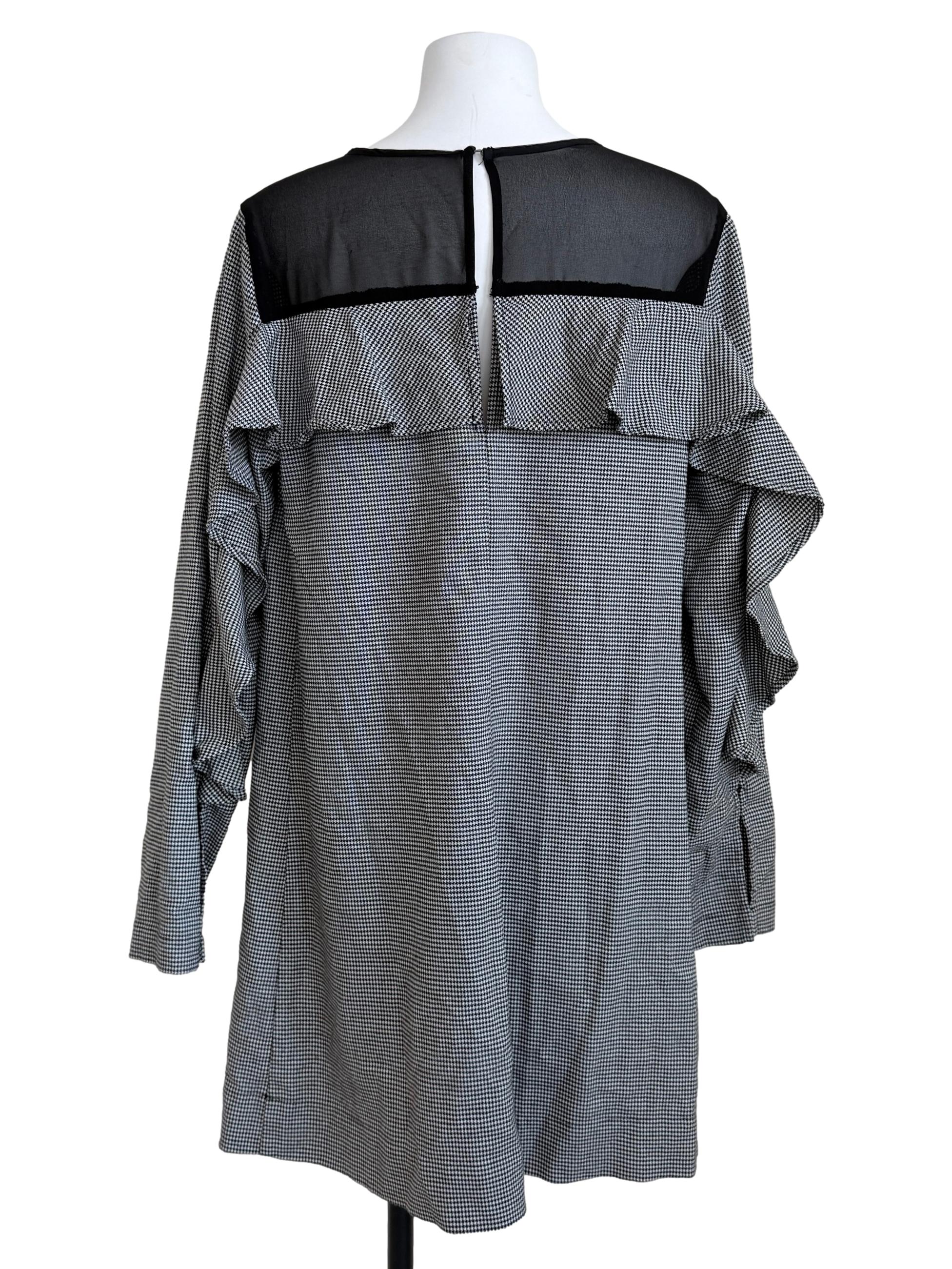 Black Long Sleeves Shirt Dress