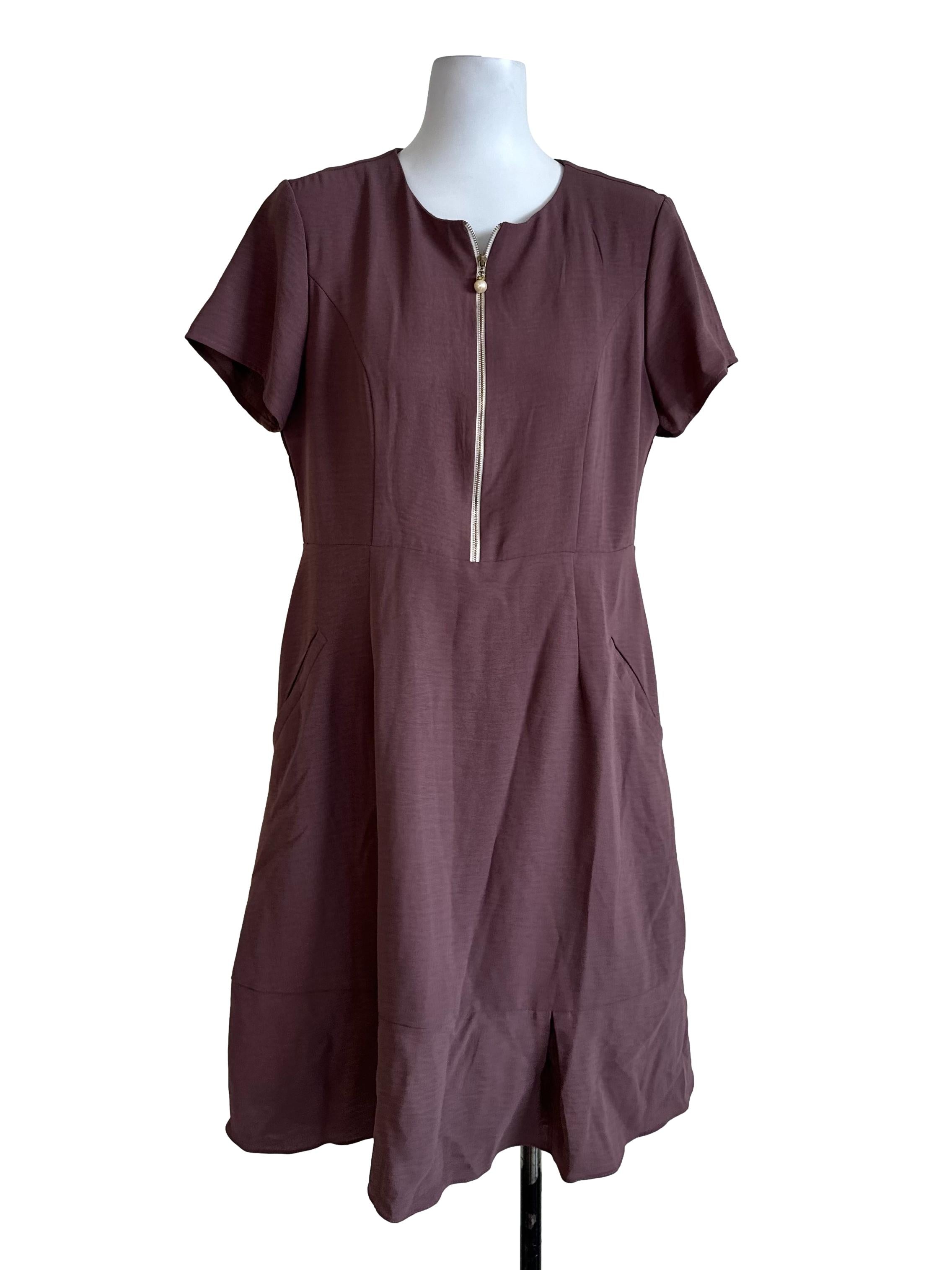 Dusty Purple Plain Dress