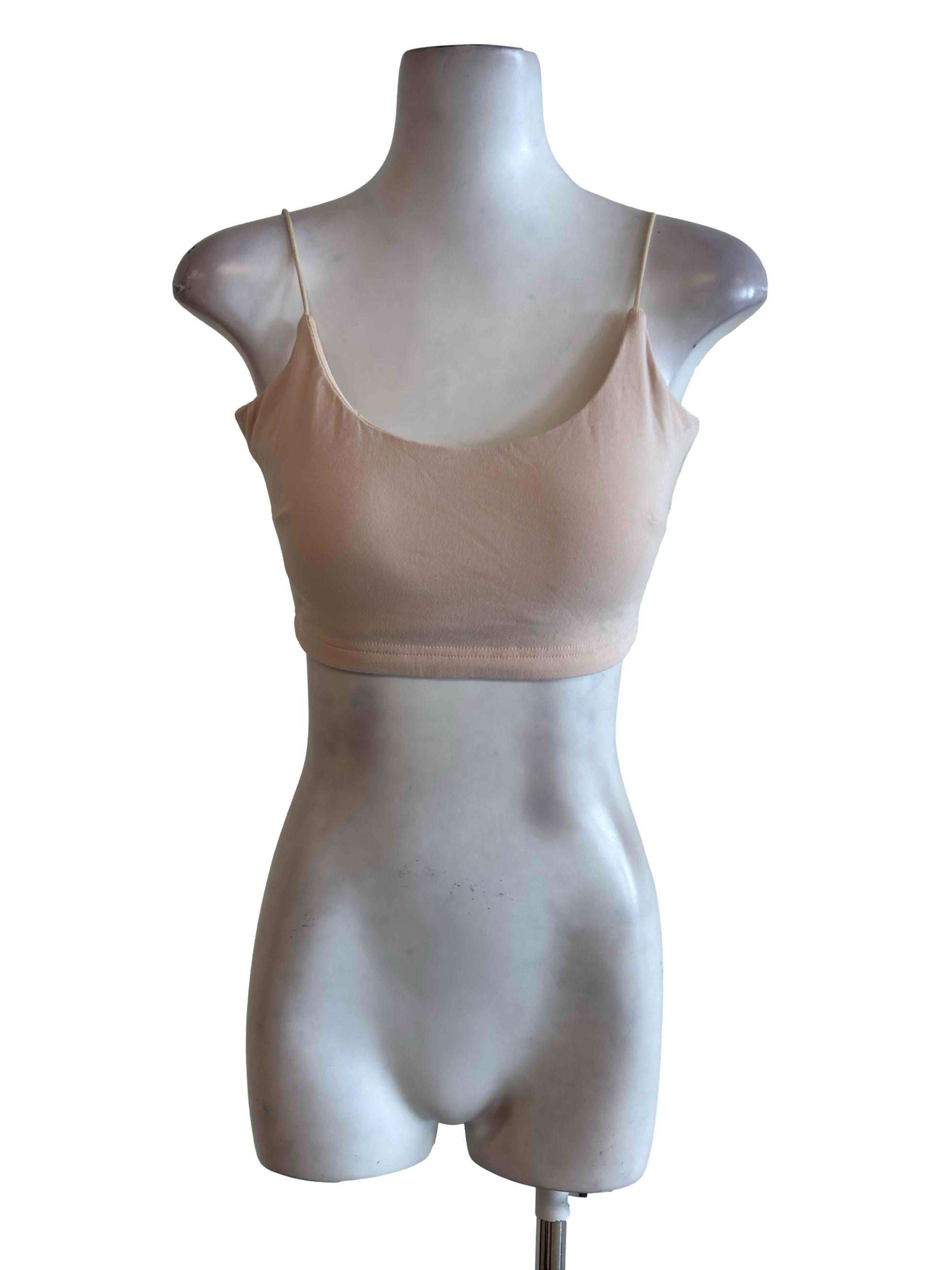 Peach Nude Spaghetti Strap Bra Top