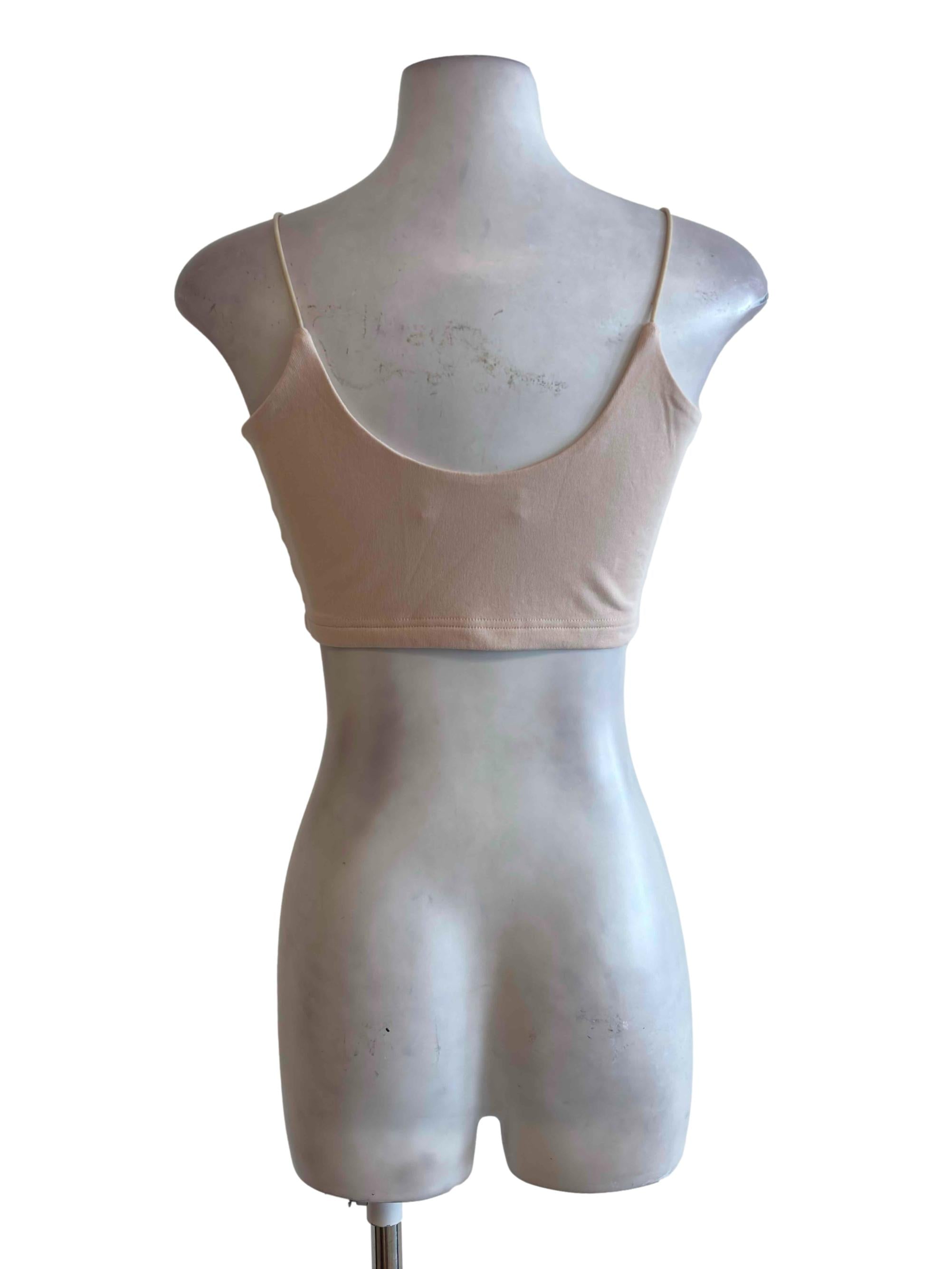 Peach Nude Spaghetti Strap Bra Top