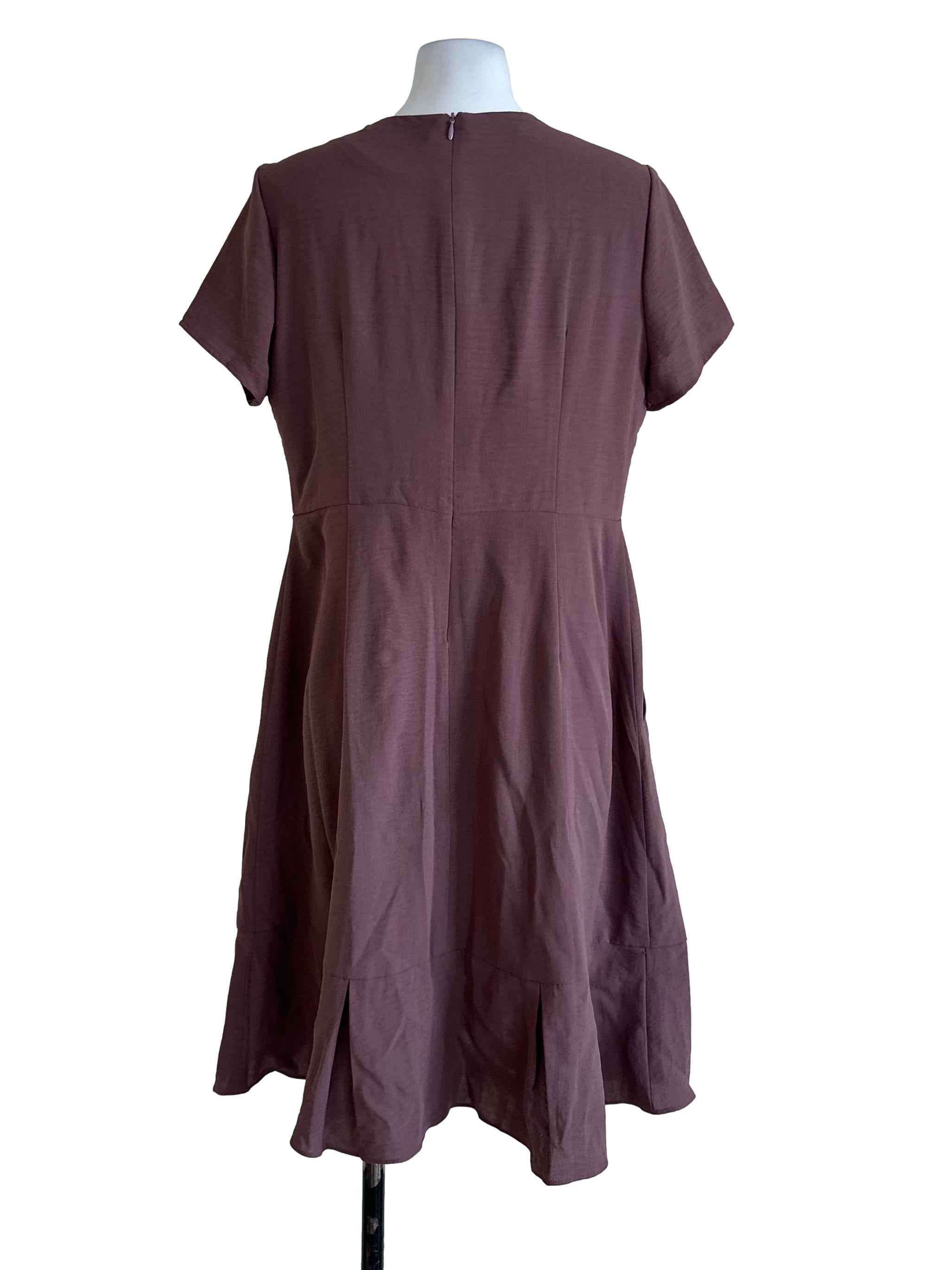 Dusty Purple Plain Dress