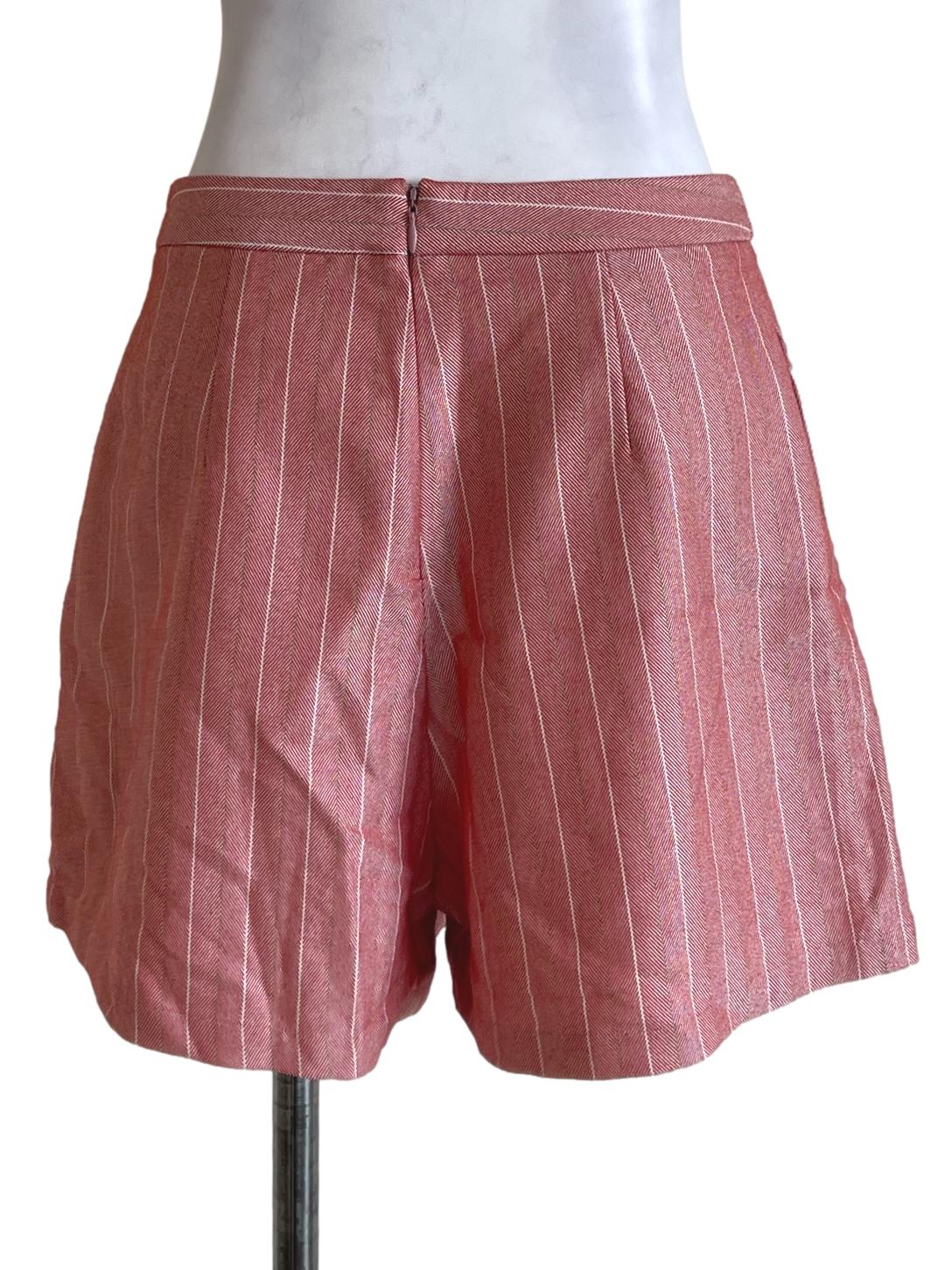 Red Printed Line Short Pants LB
