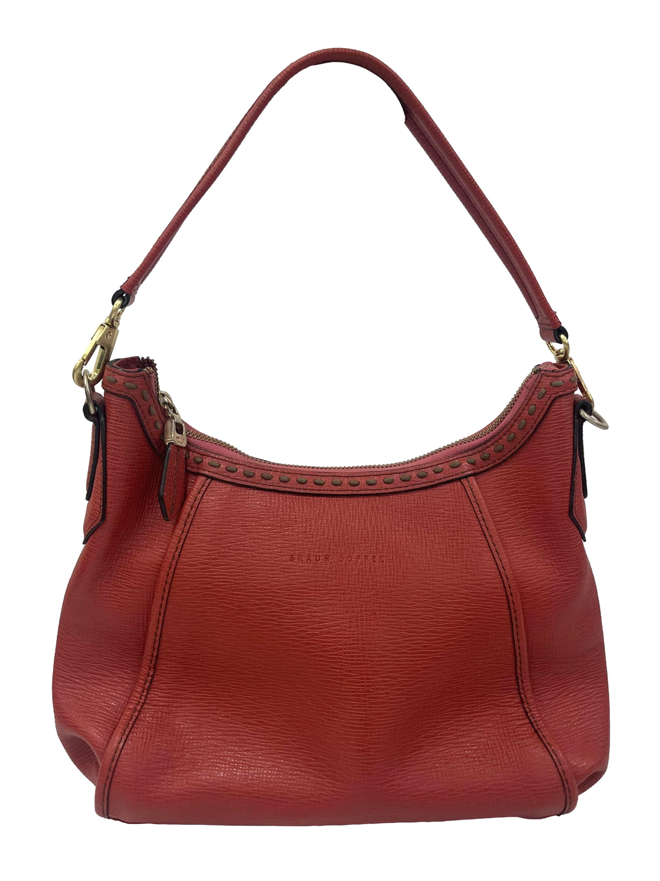 Red Leather Shoulder Bag CSN