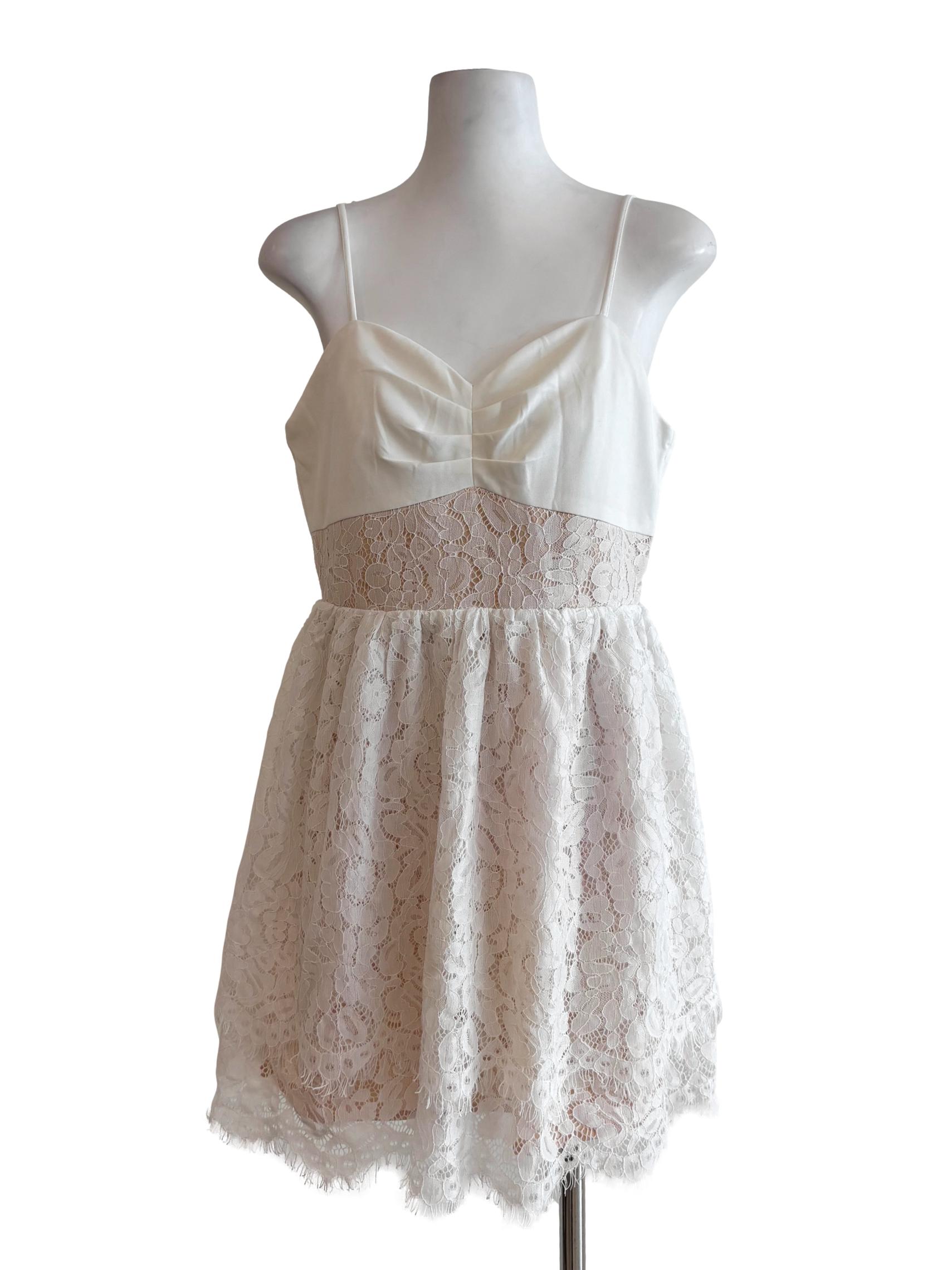 Ivory White Sweetheart Lace Dress