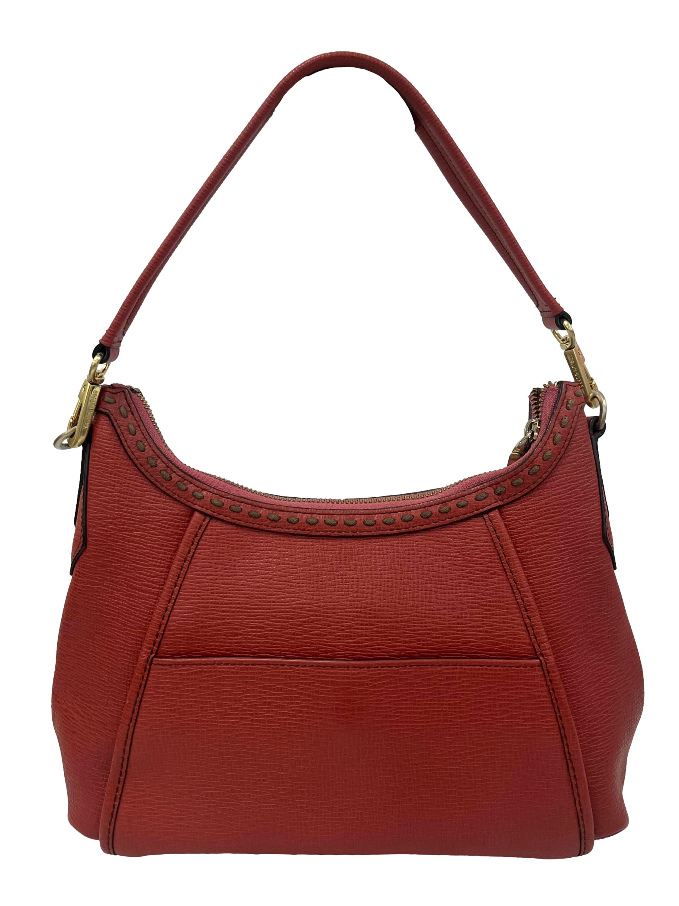 Red Leather Shoulder Bag CSN