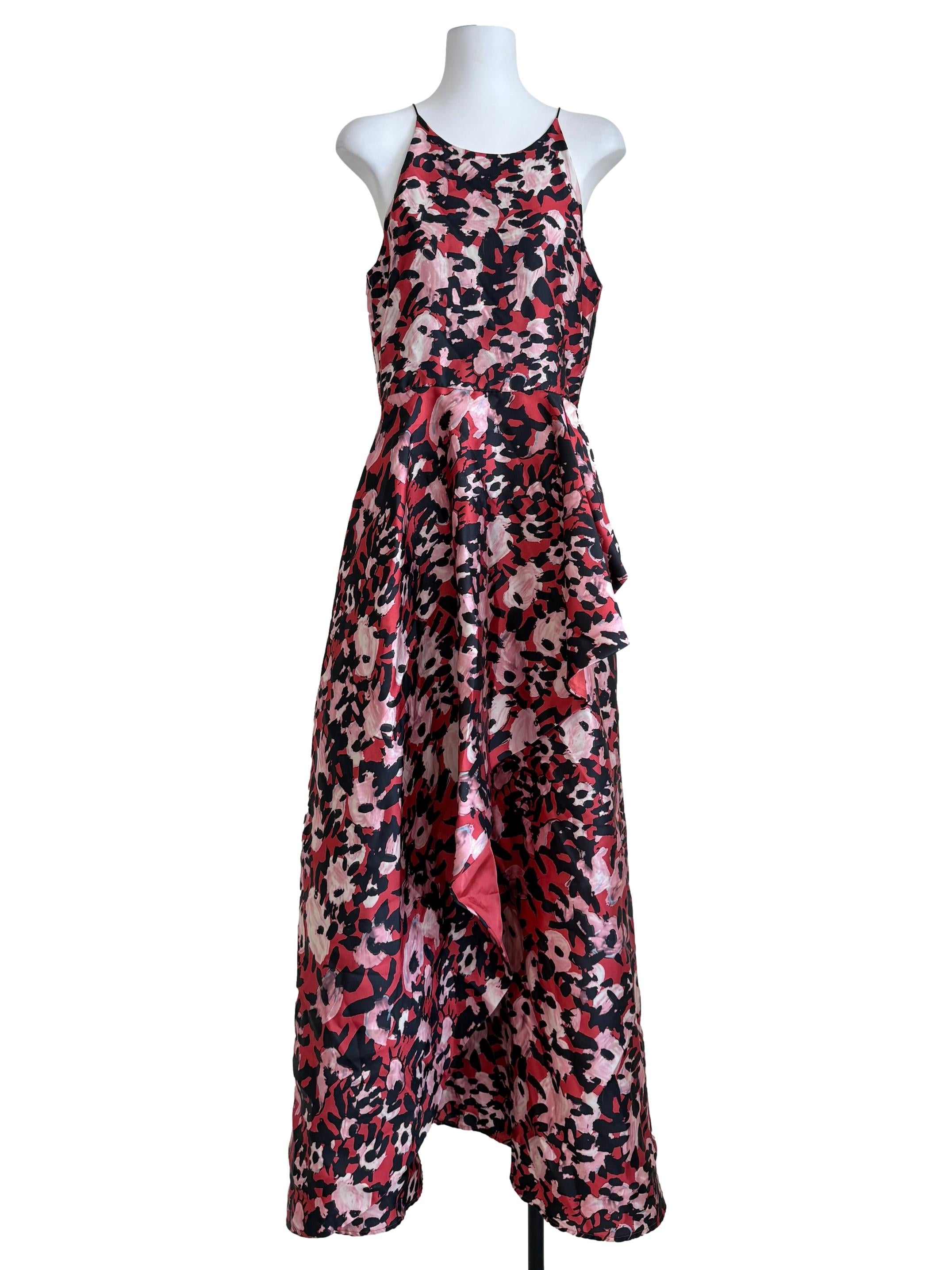 Crimson Red Drop Waist Dress