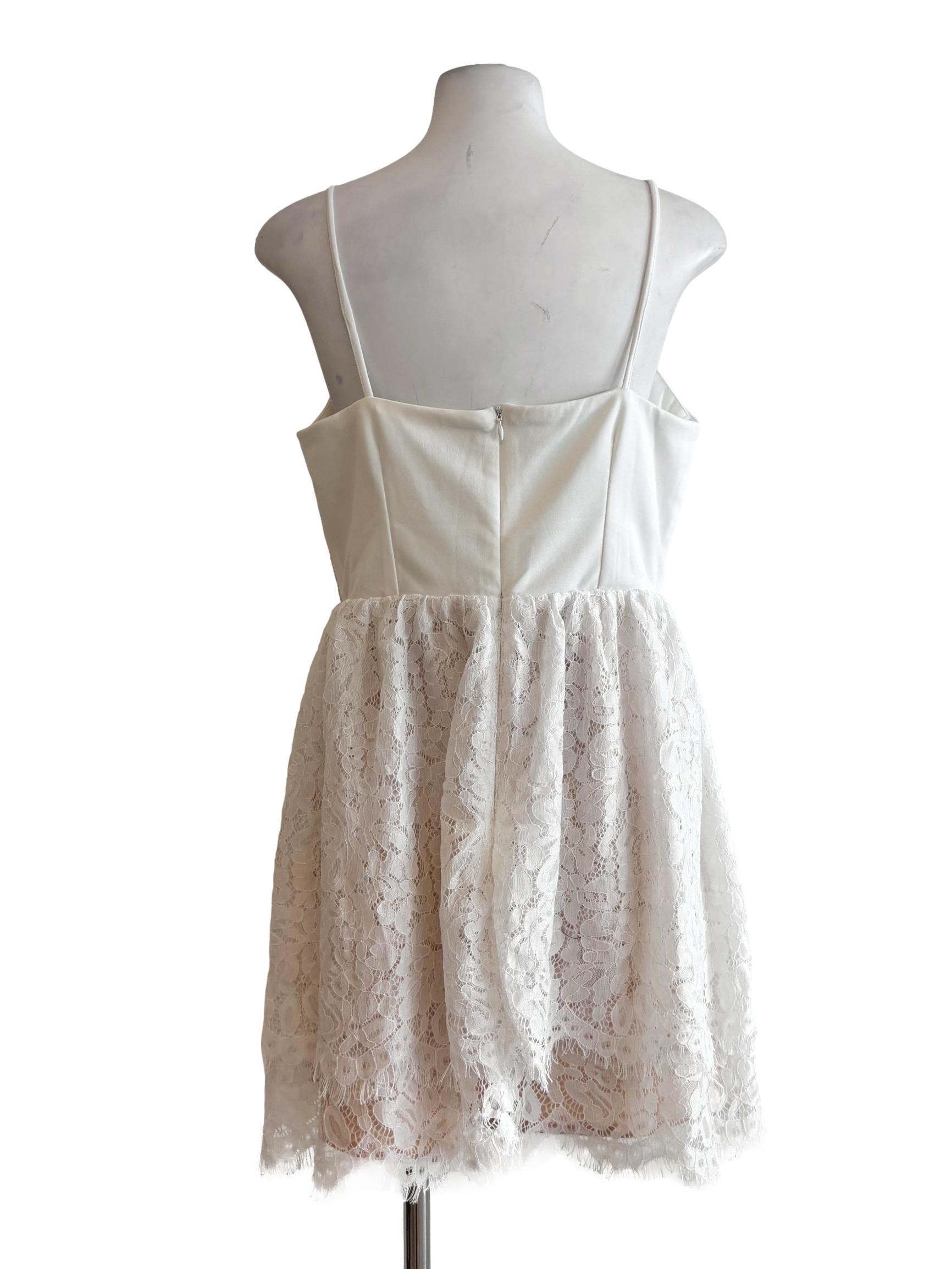 Ivory White Sweetheart Lace Dress