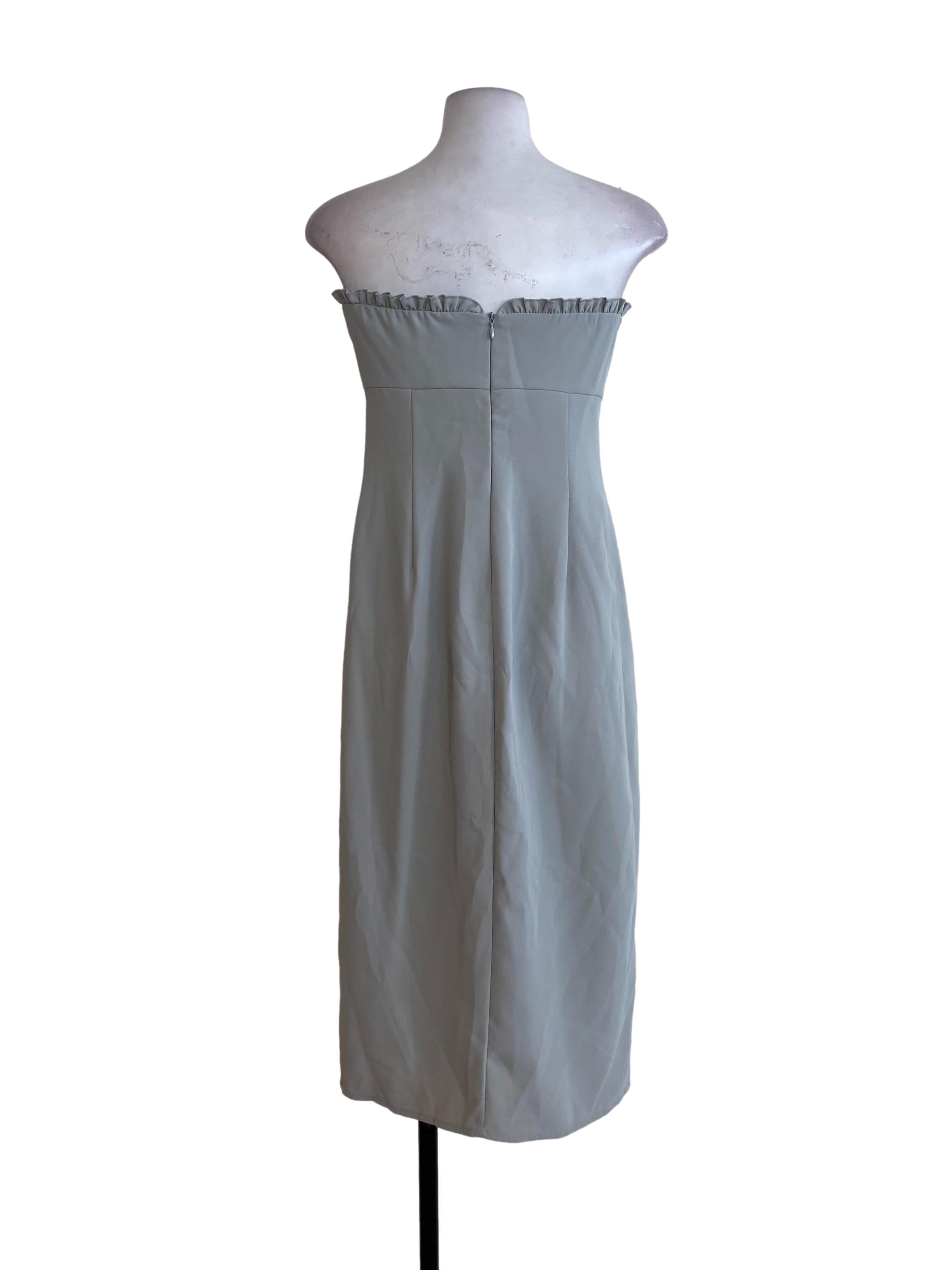 Dusty Green Strapless Dress