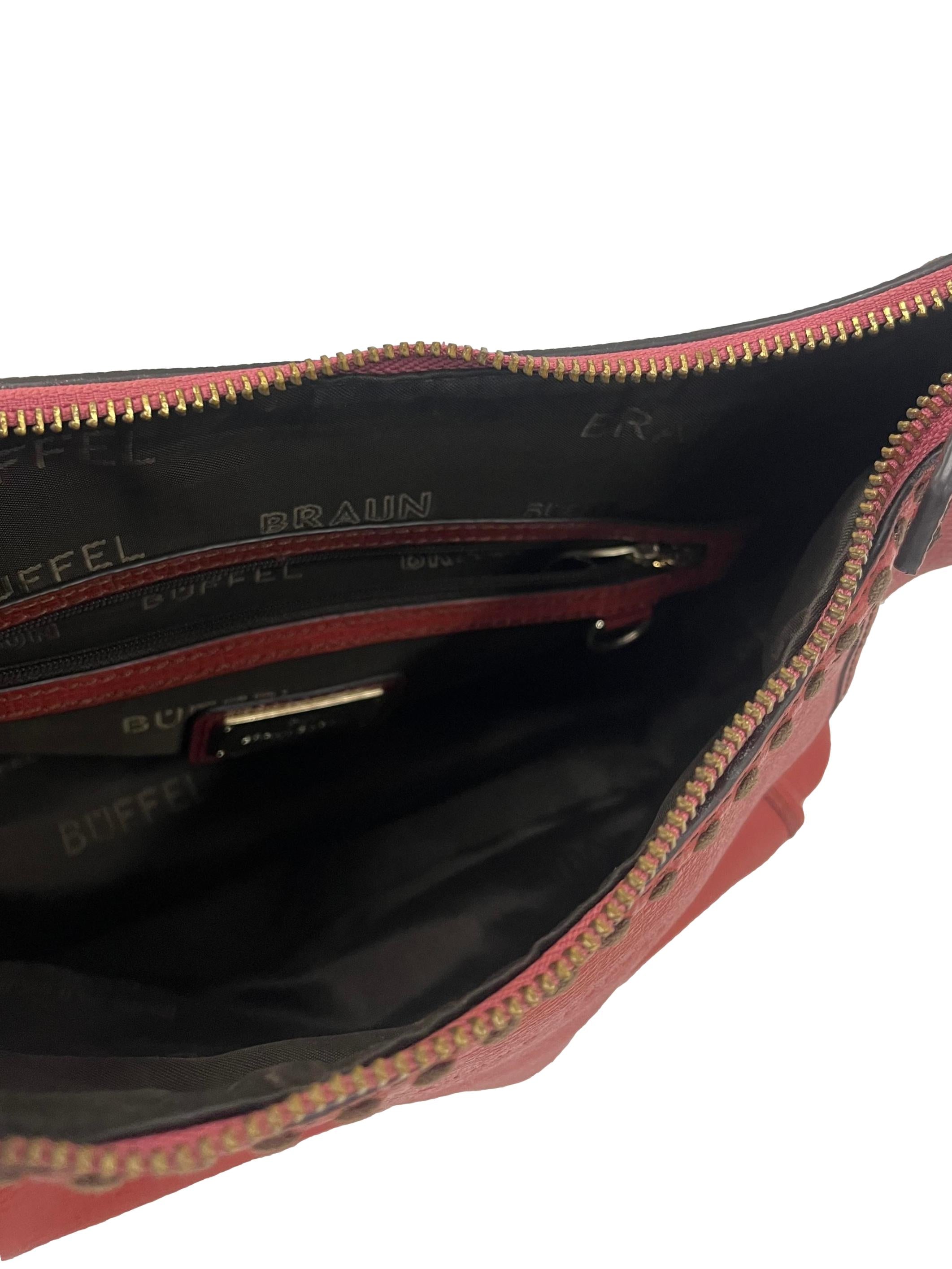 Red Leather Shoulder Bag CSN