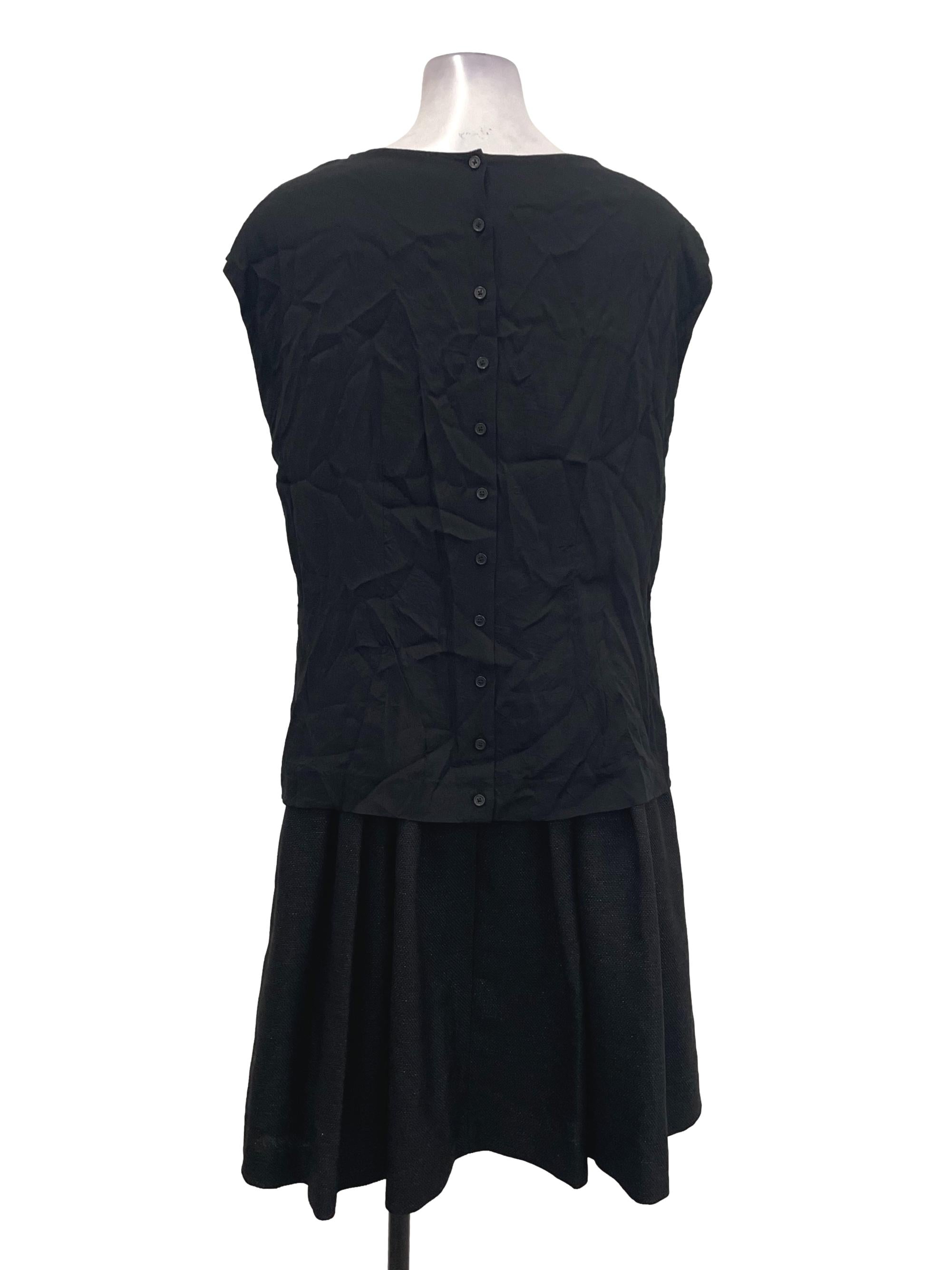 G2000 Black Flutter Sleeveless Dress