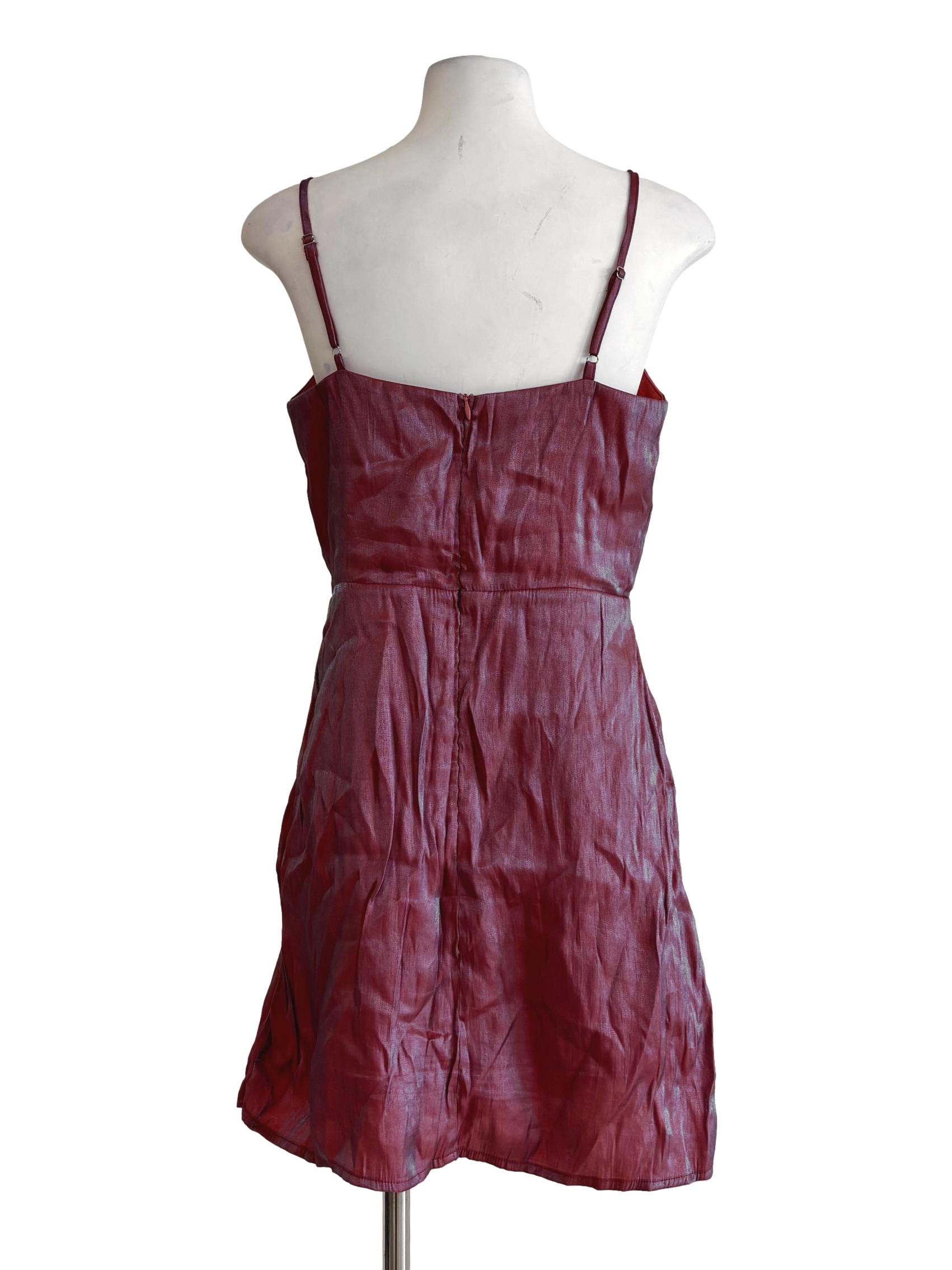 Cinnabar Blue Chrome Spaghetti Strap Dress YHF