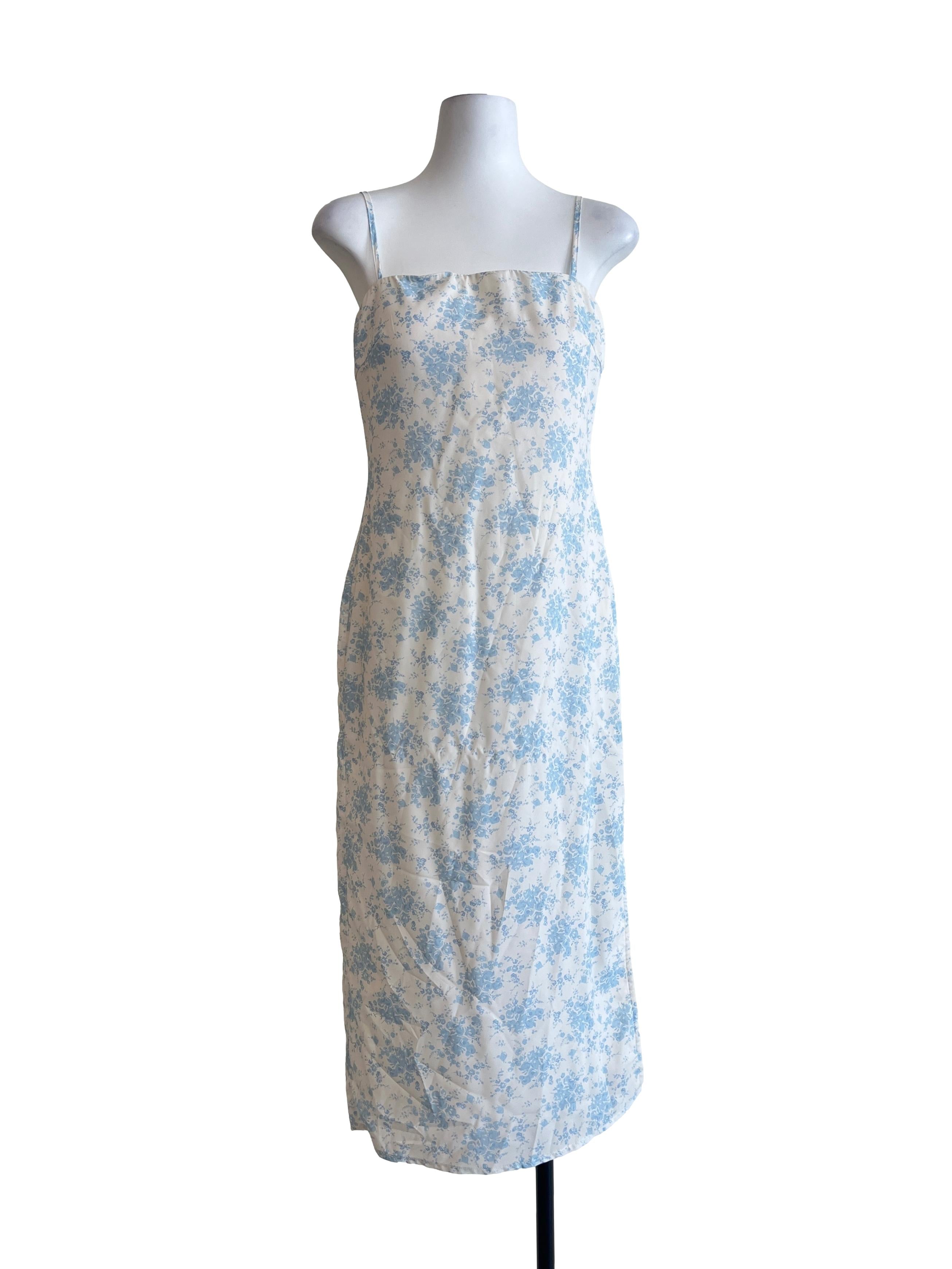 Sky Blue Spaghetti Strap Slip Dress