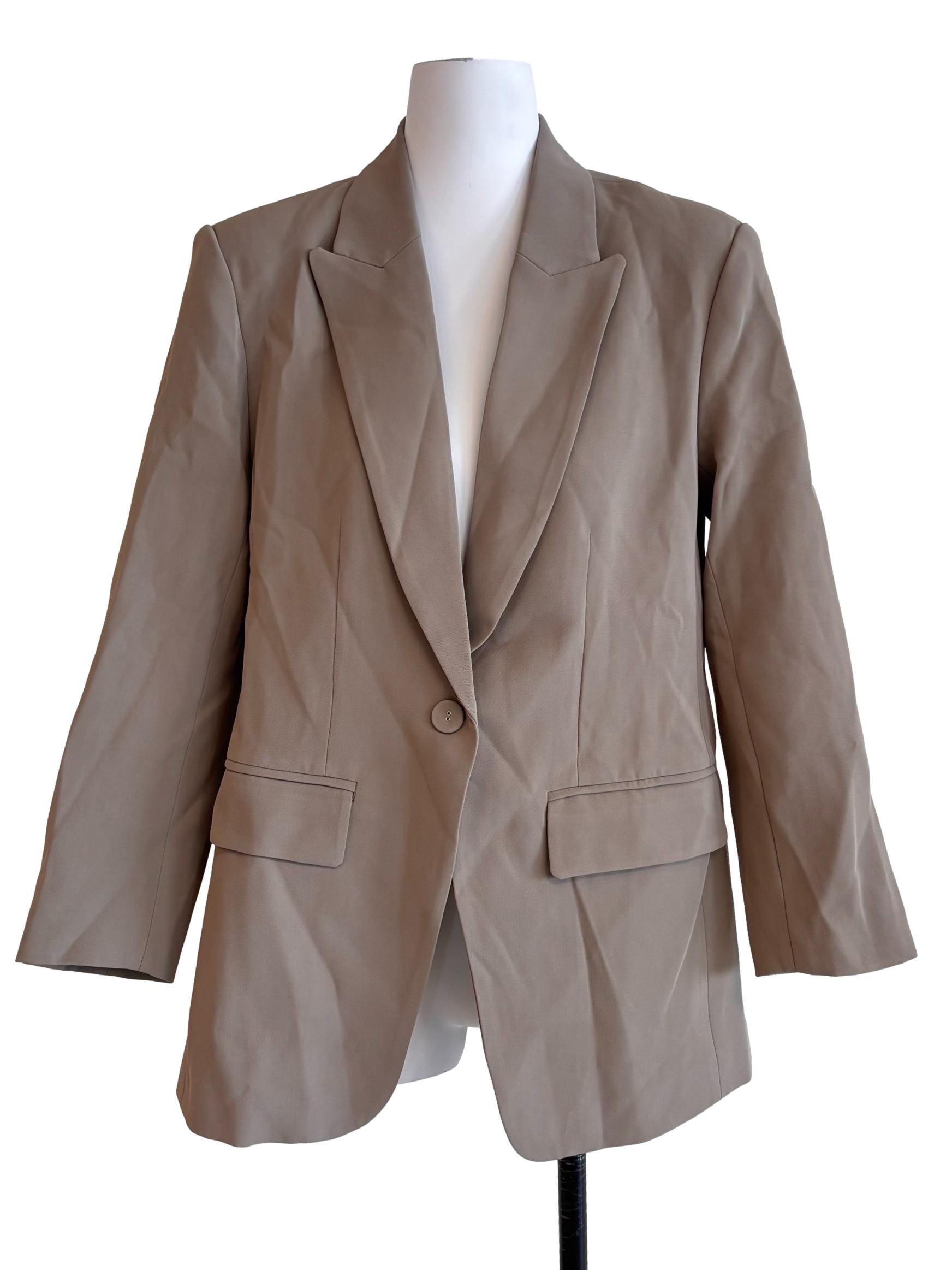 Taupe Brown Caxs Tailored Blazer