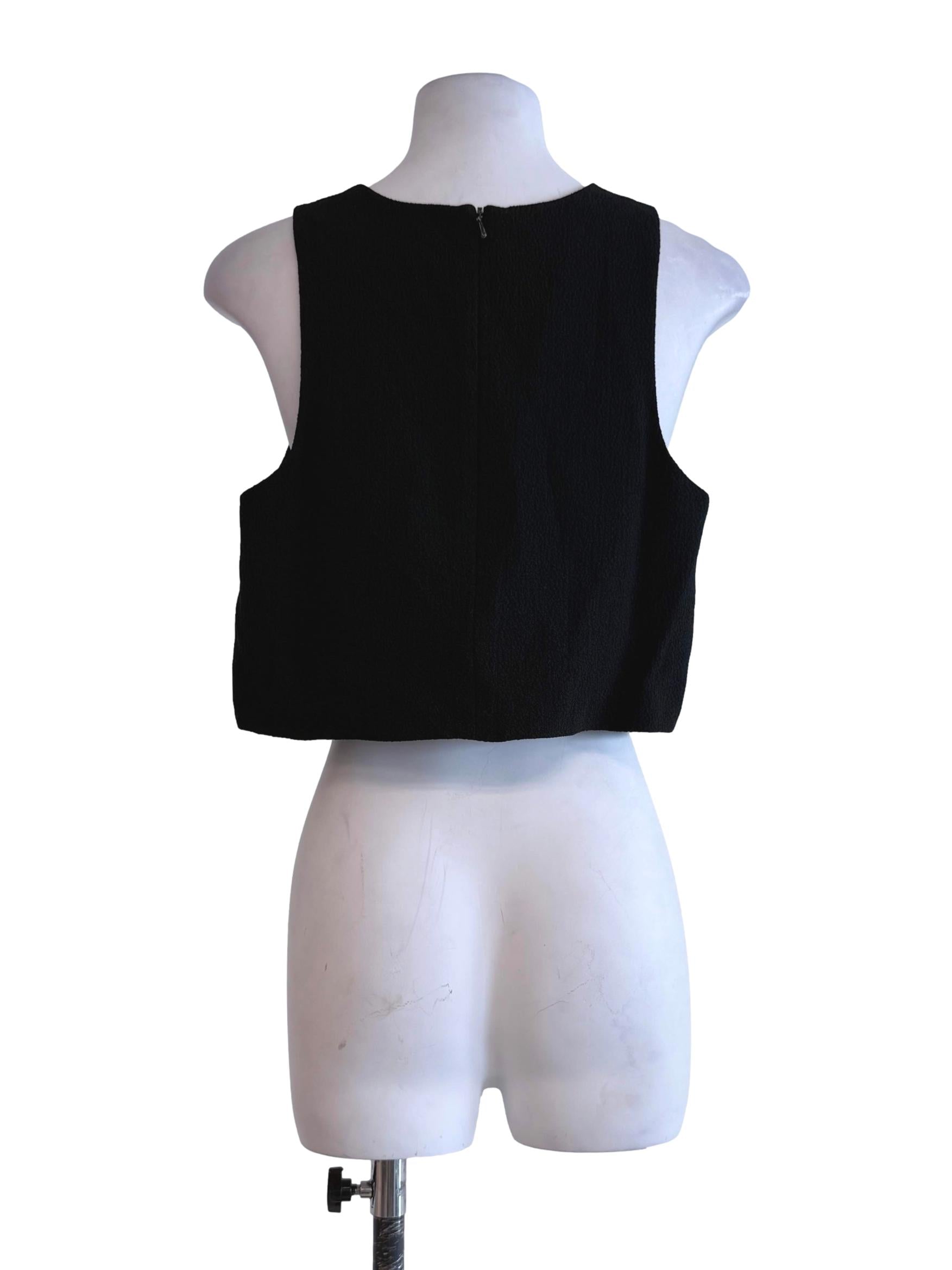 Black Mini Crop Tops