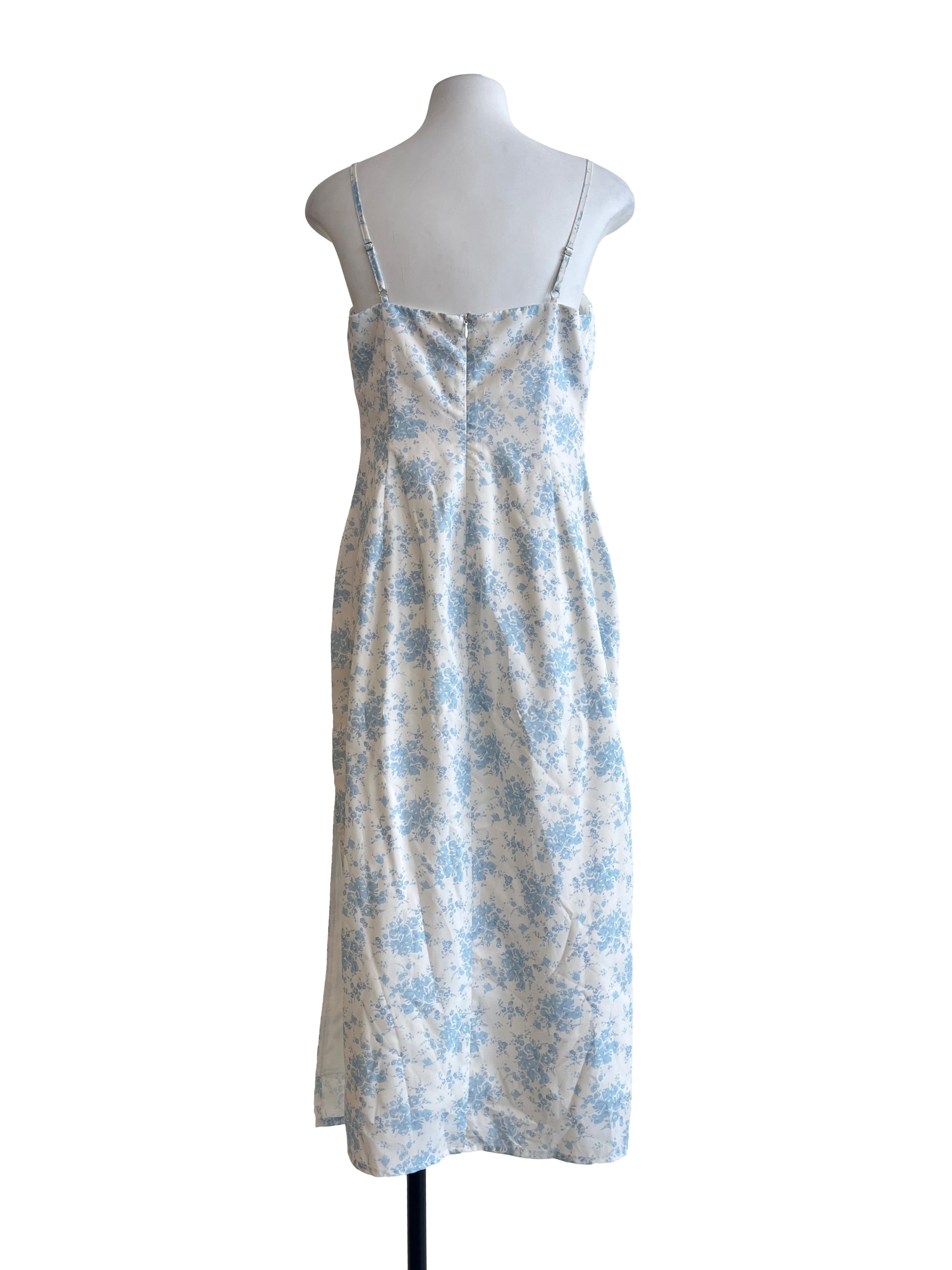 Sky Blue Spaghetti Strap Slip Dress