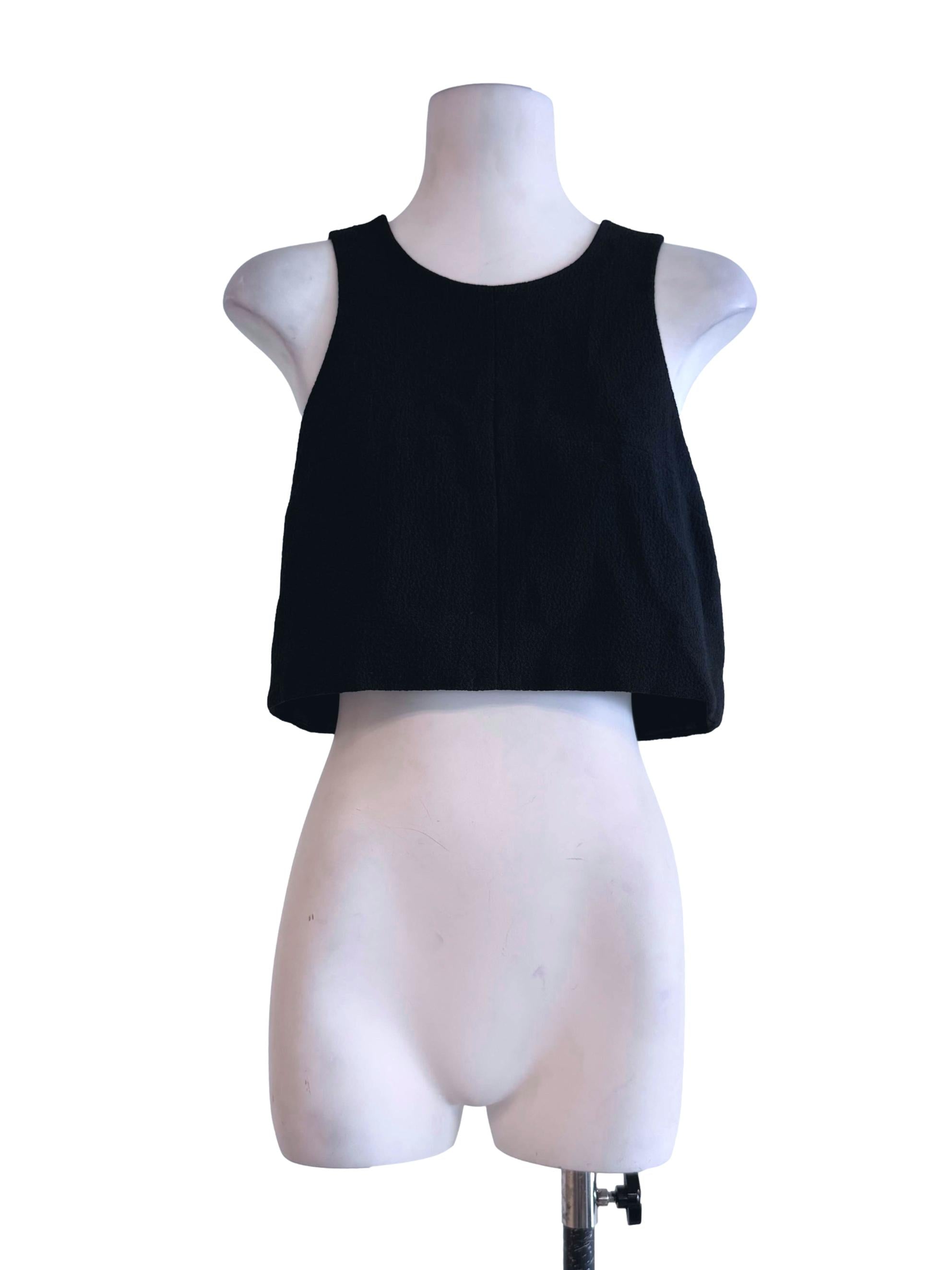 Black Mini Crop Tops
