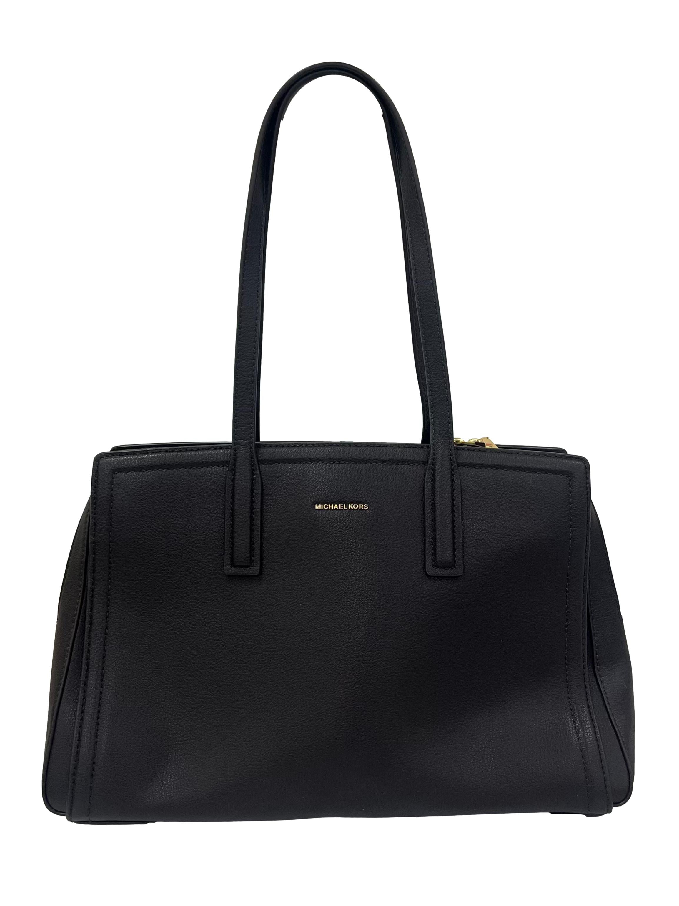 Dark Brown Leather Laila Medium Tote Bag CSN