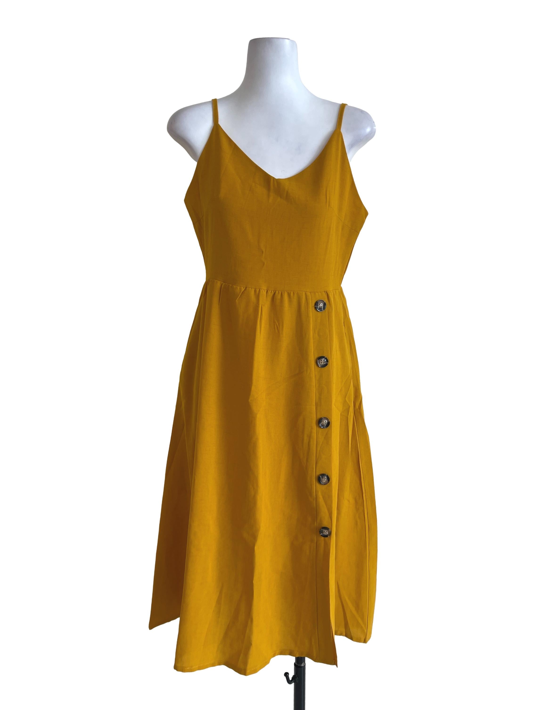 Honey Yellow A-Line Dress