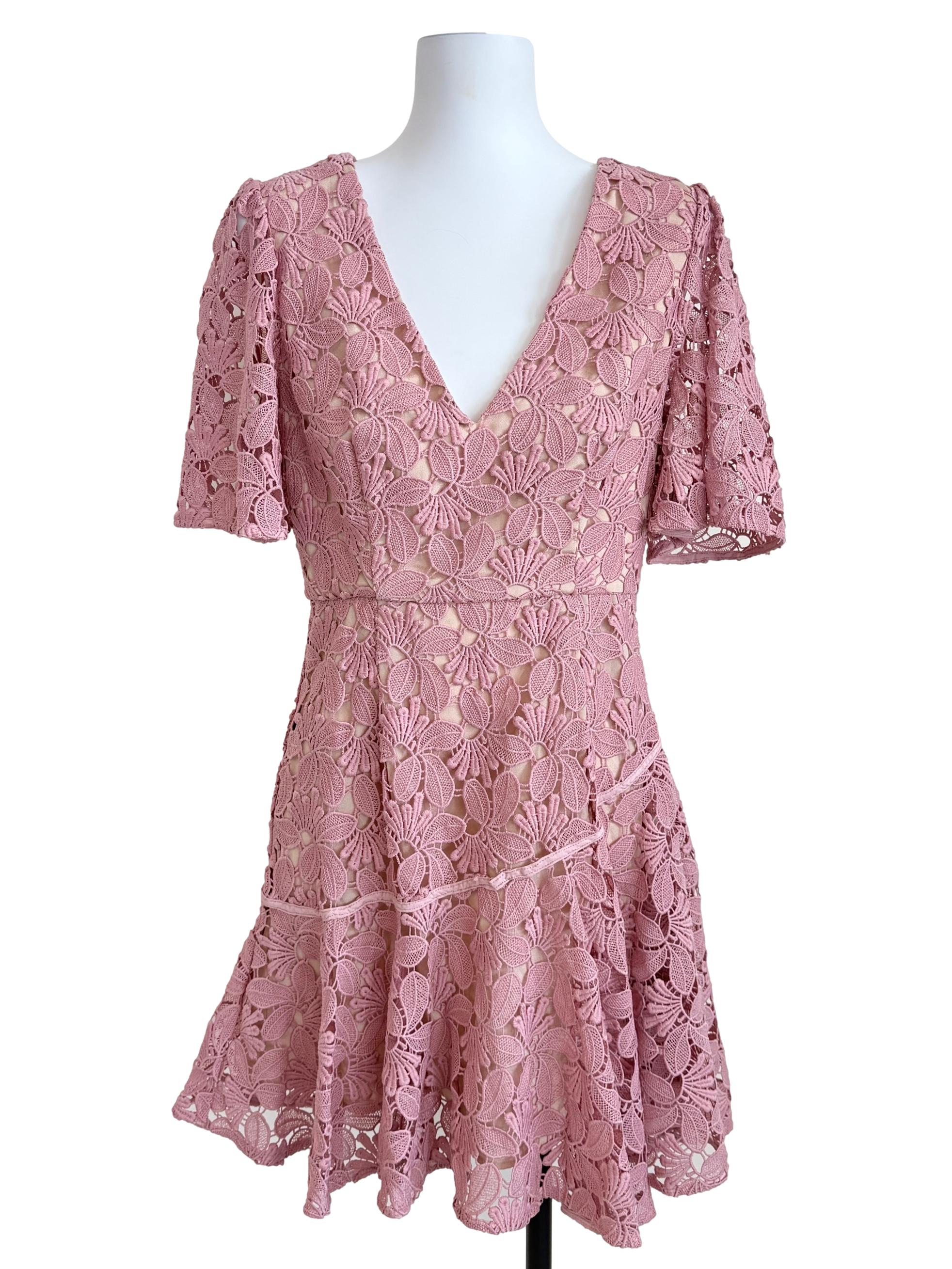 Rouge Pink Lace Dress