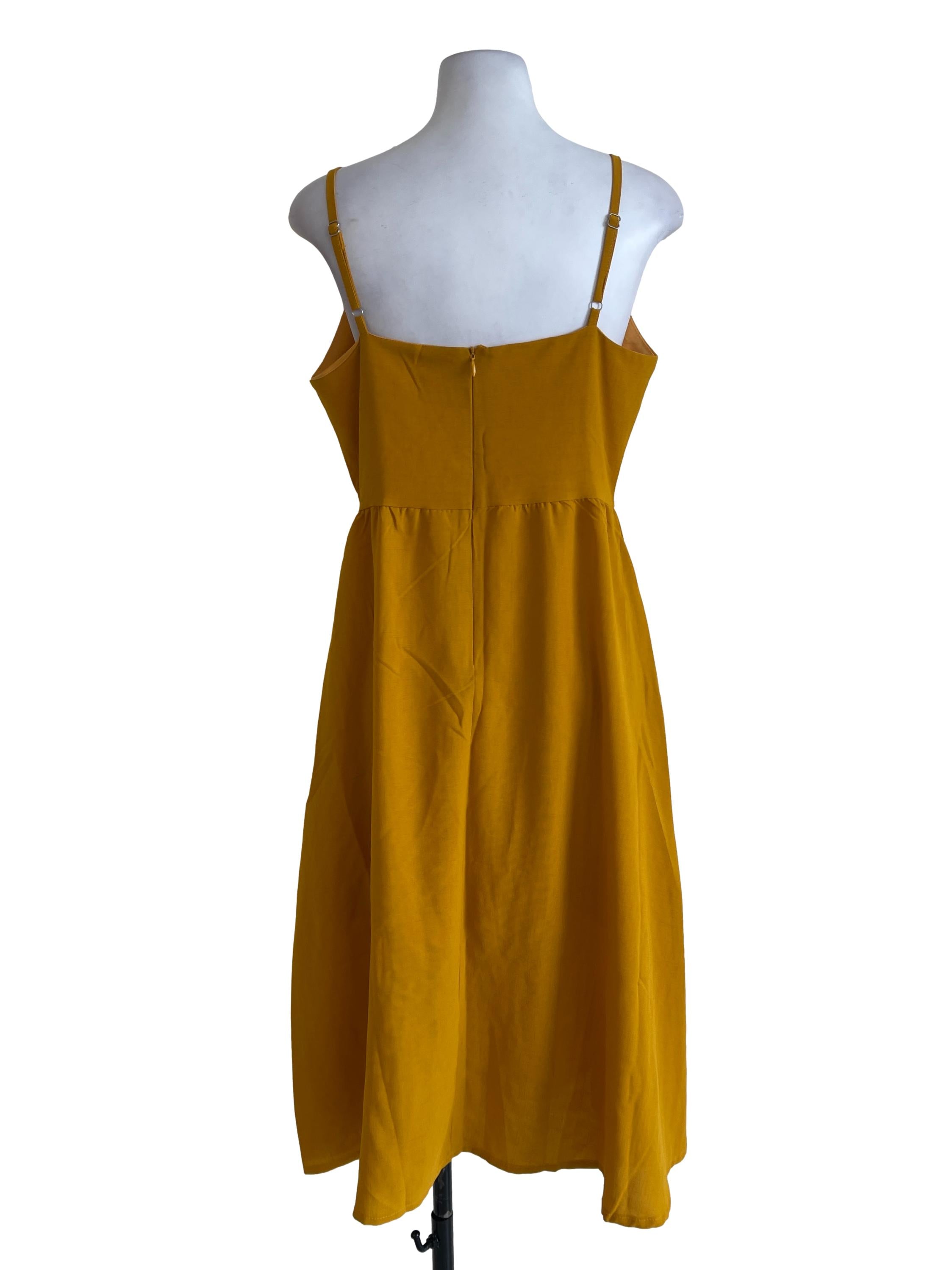 Honey Yellow A-Line Dress
