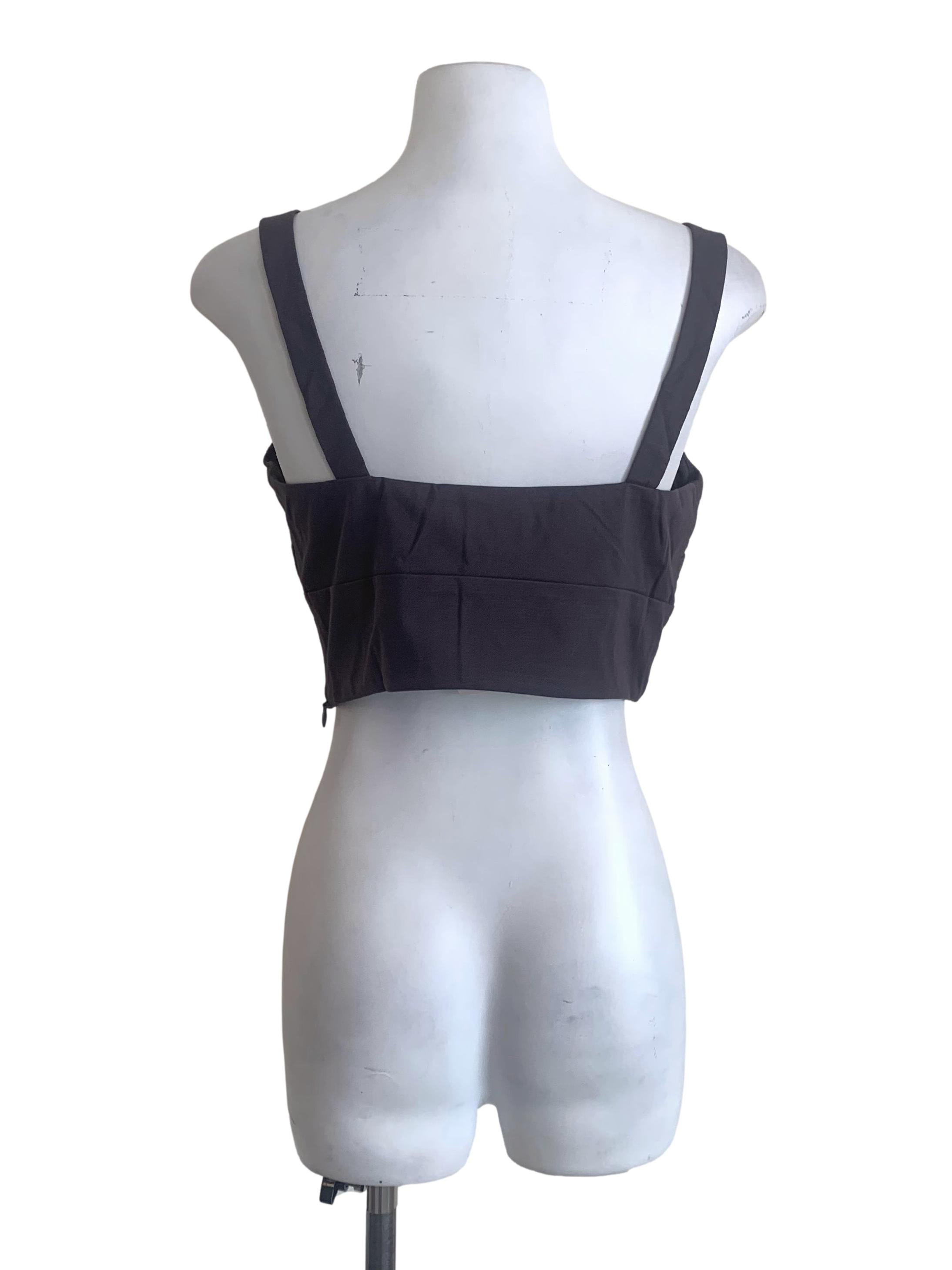 Pebble Grey Crop Top