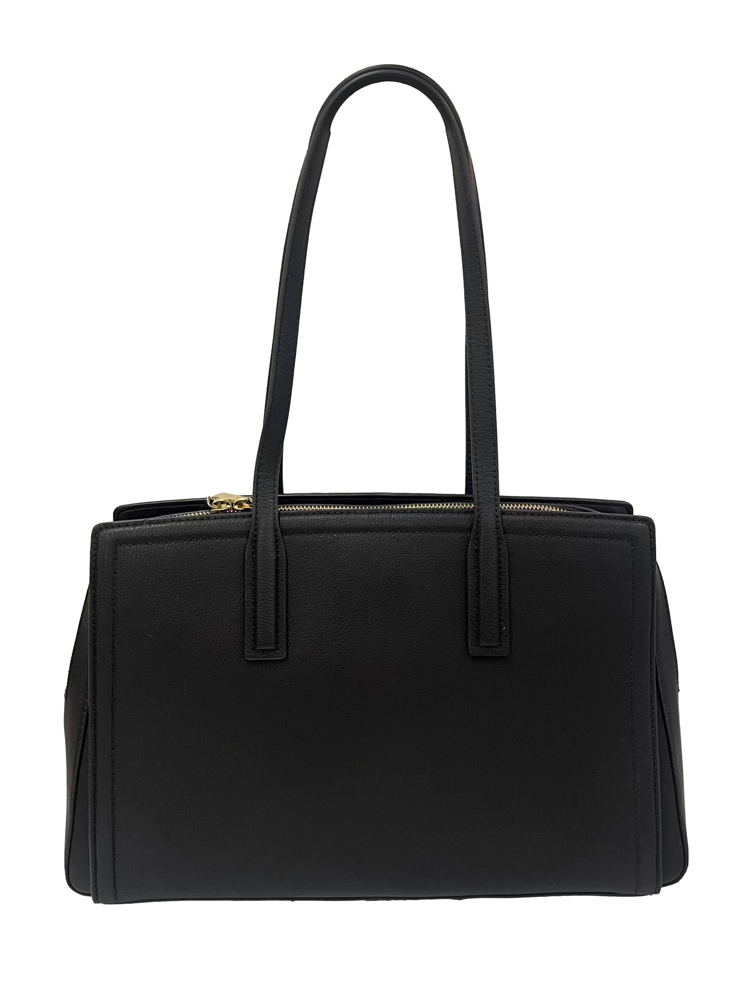 Dark Brown Leather Laila Medium Tote Bag CSN