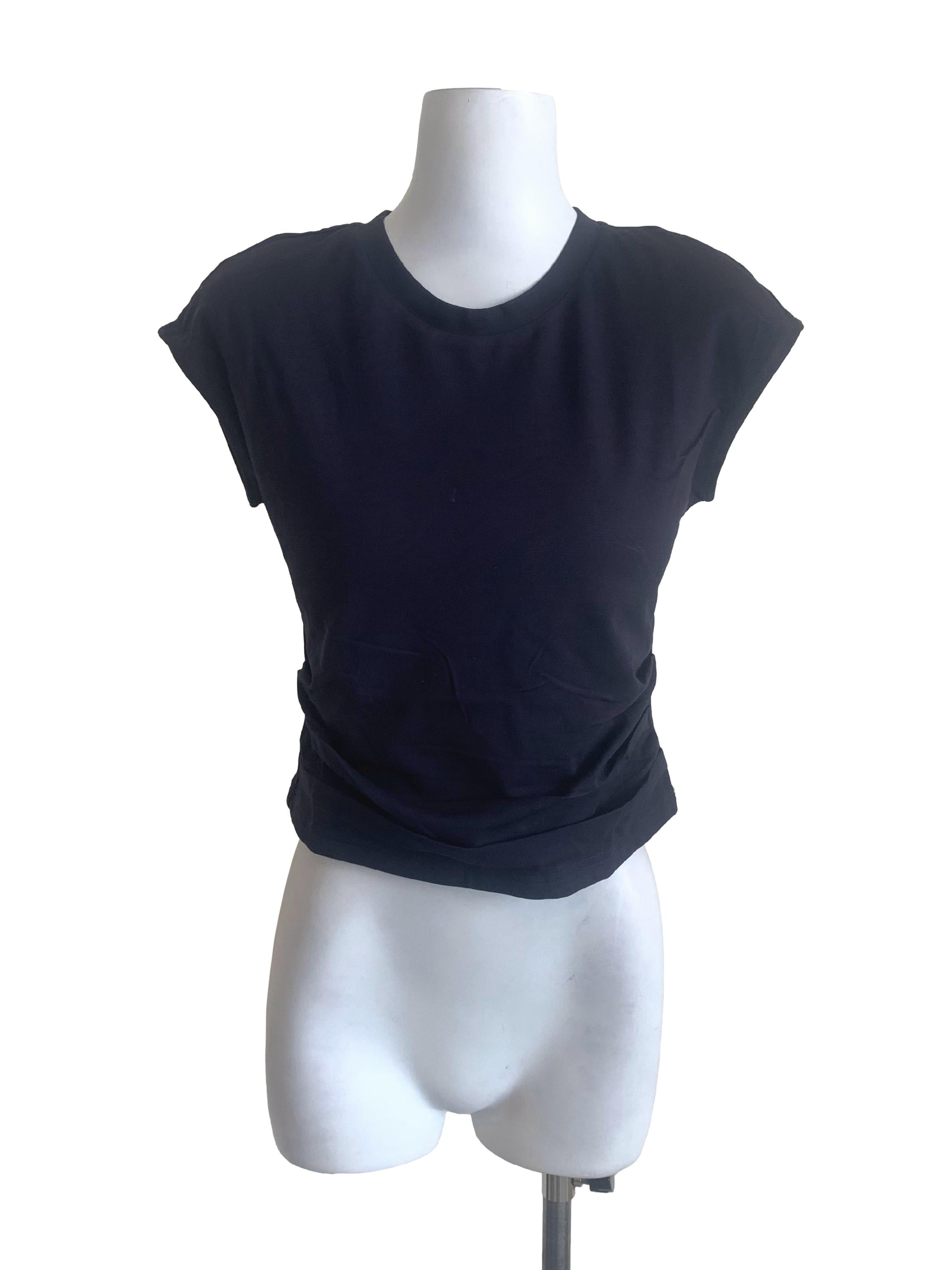 Berry Blue Round Neck Fit Top