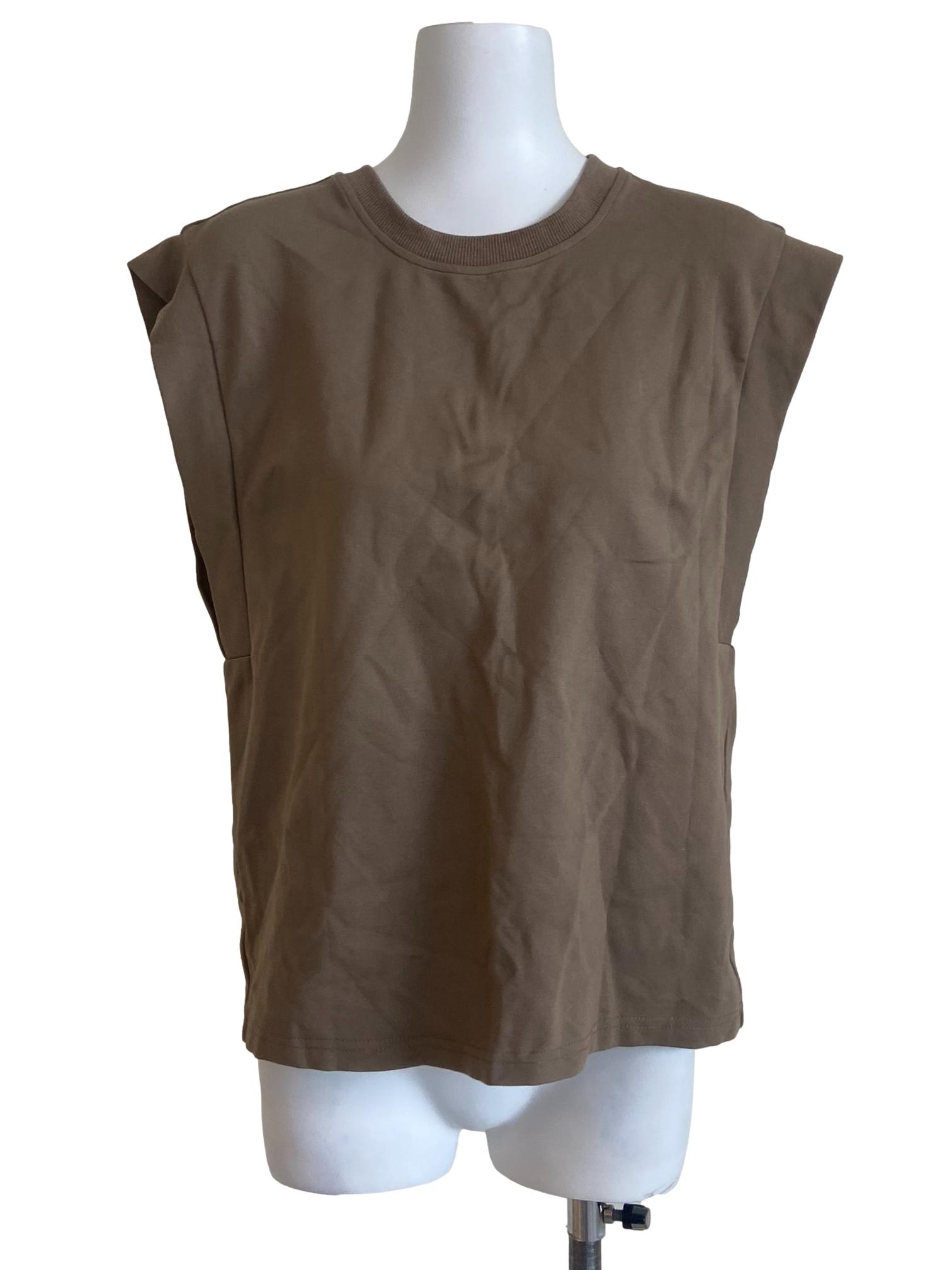 Peanut Brown Twill Top