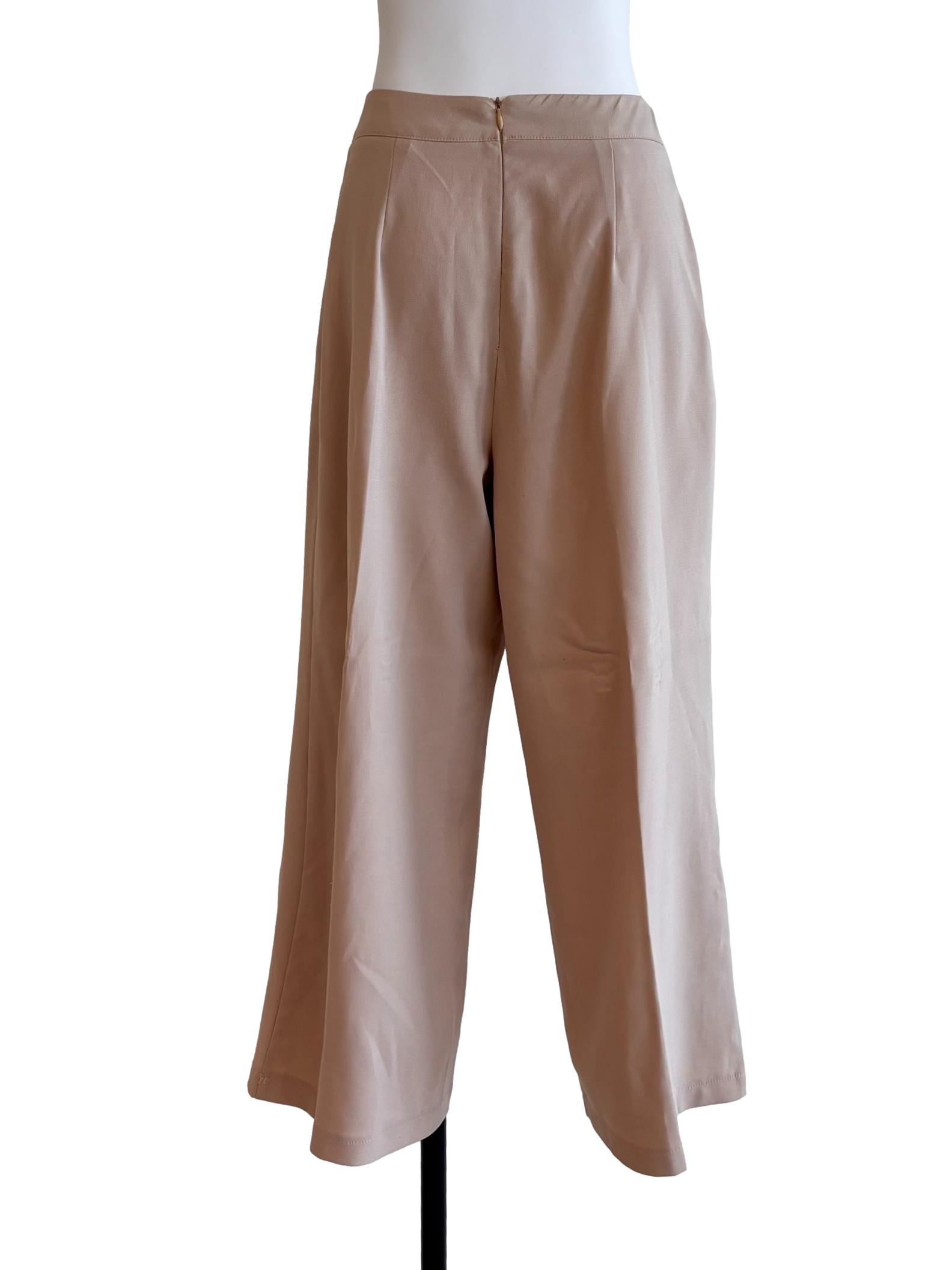 Light Beige High Ankle Pants