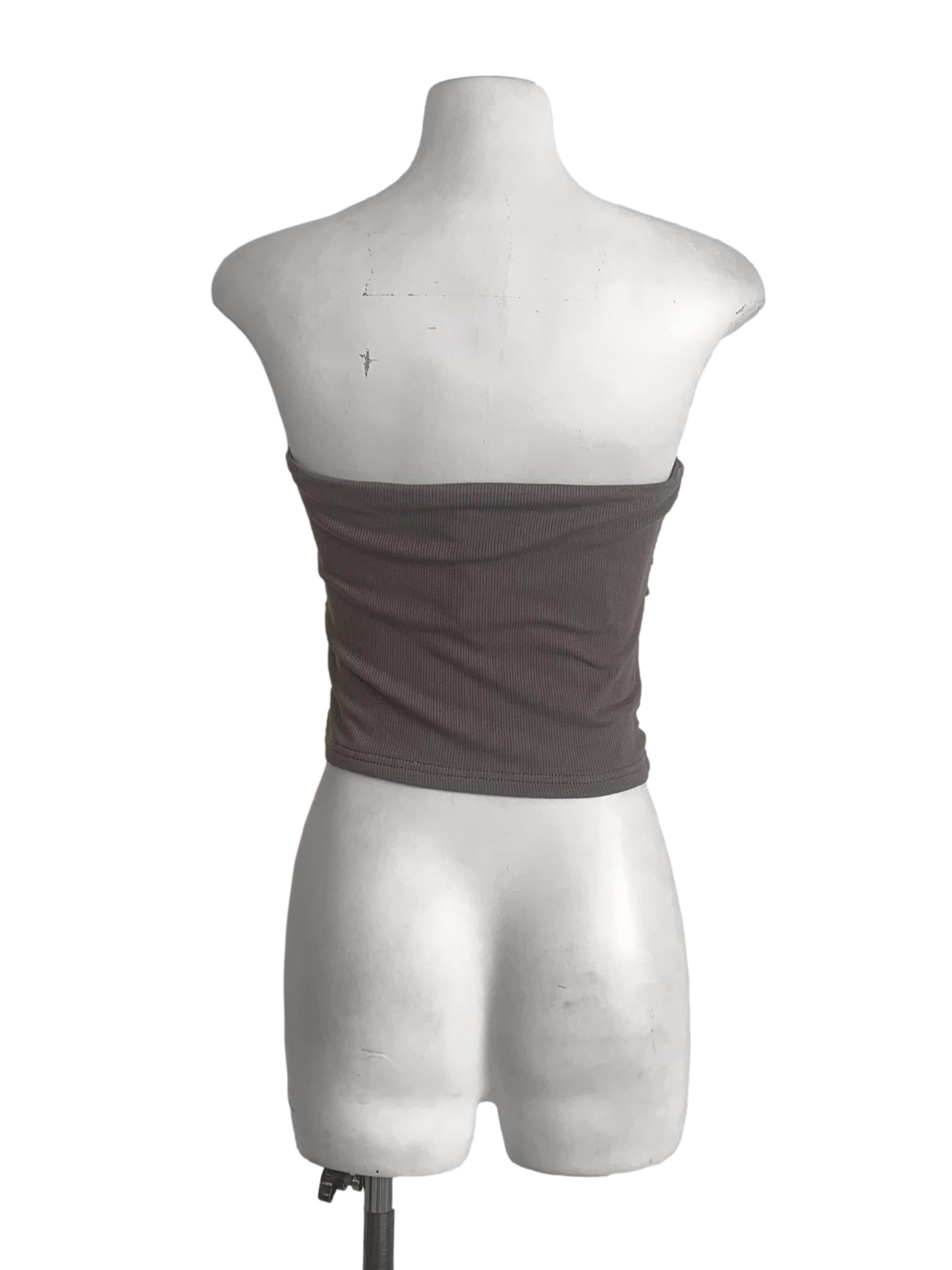 Moss Green Strapless Top