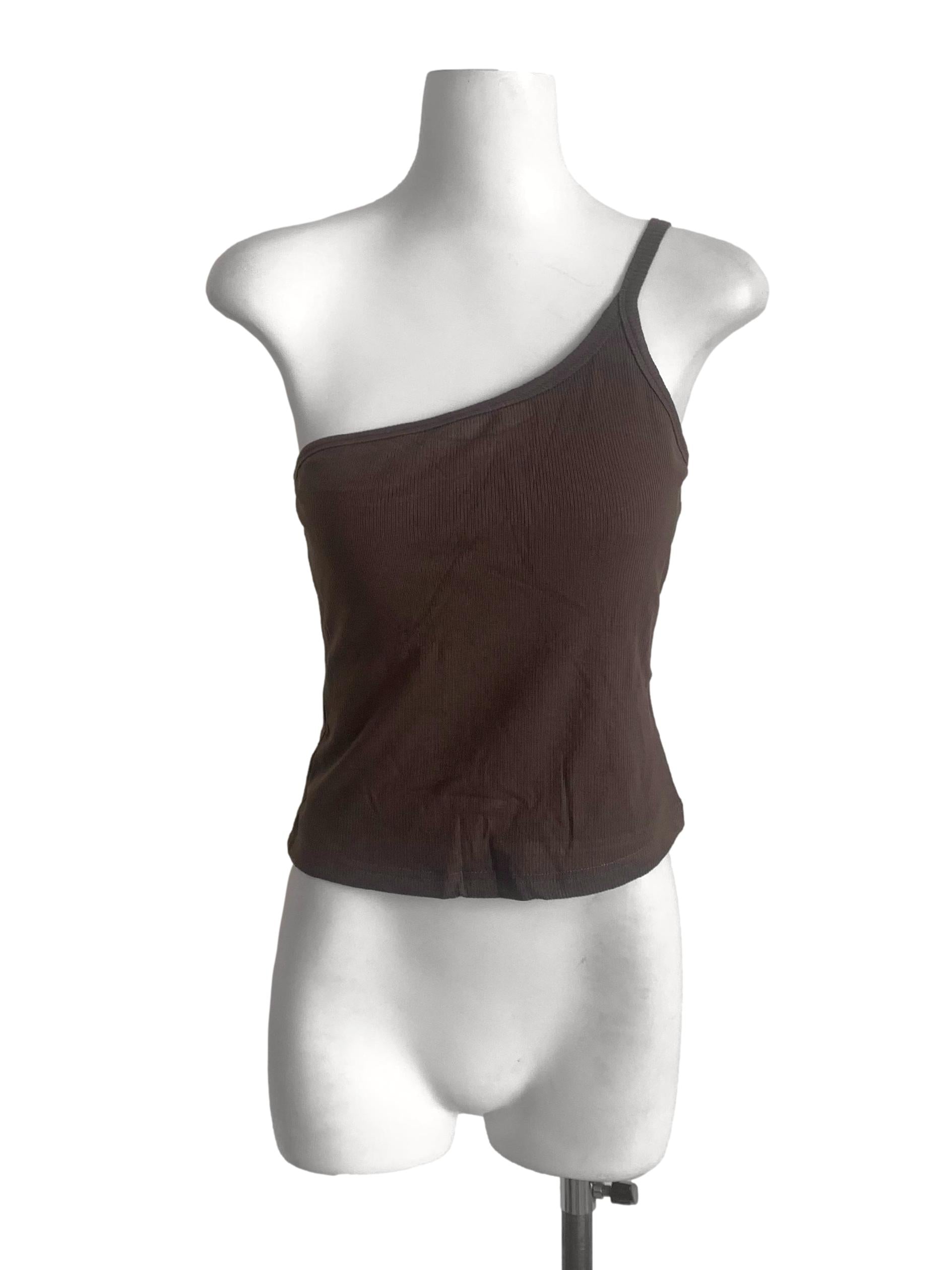 Pickle Green Asymmetric Neck Top