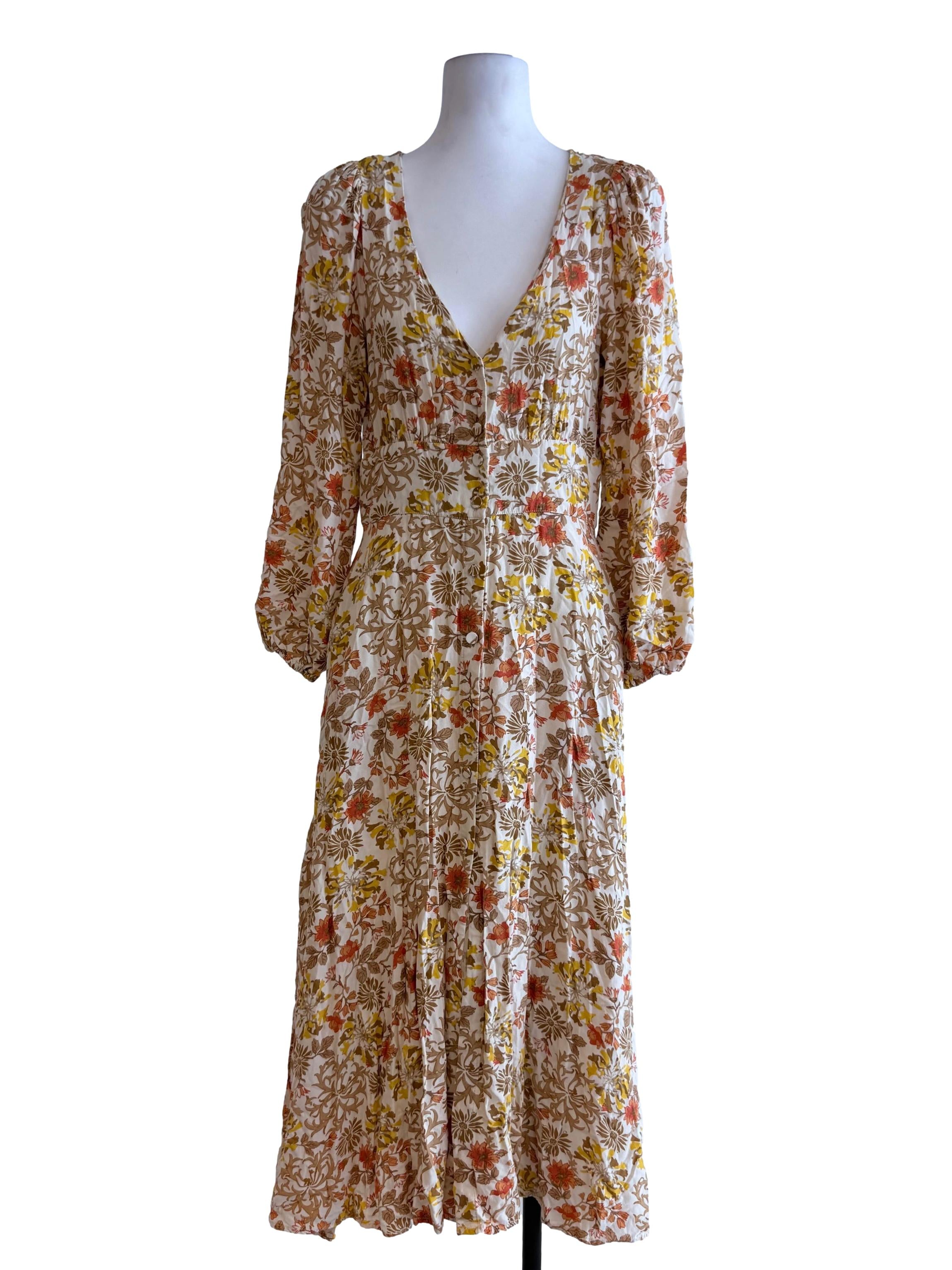 Yellow Floral Printed Sundress