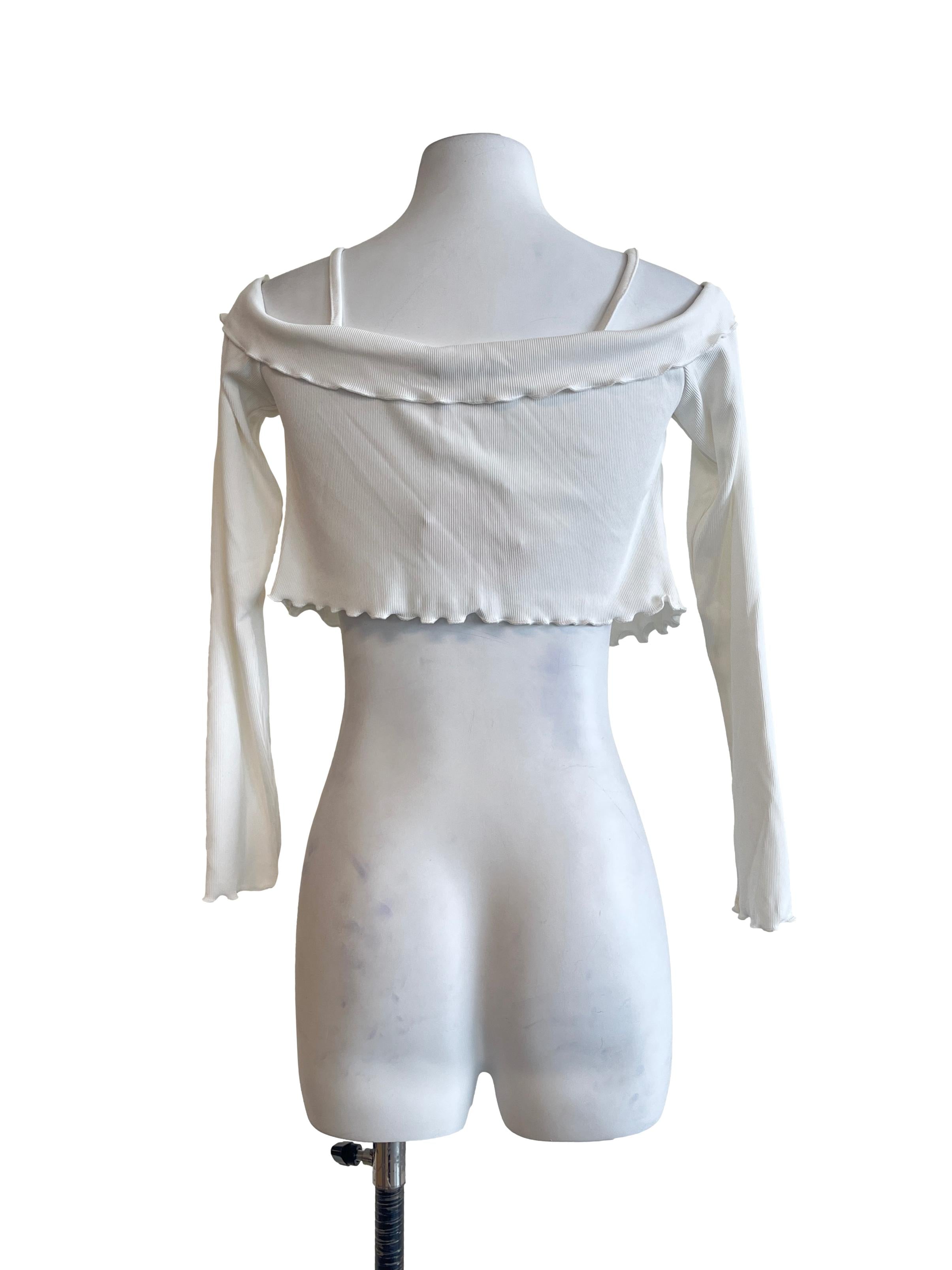 Daisy White Off Shoulder Cardigan
