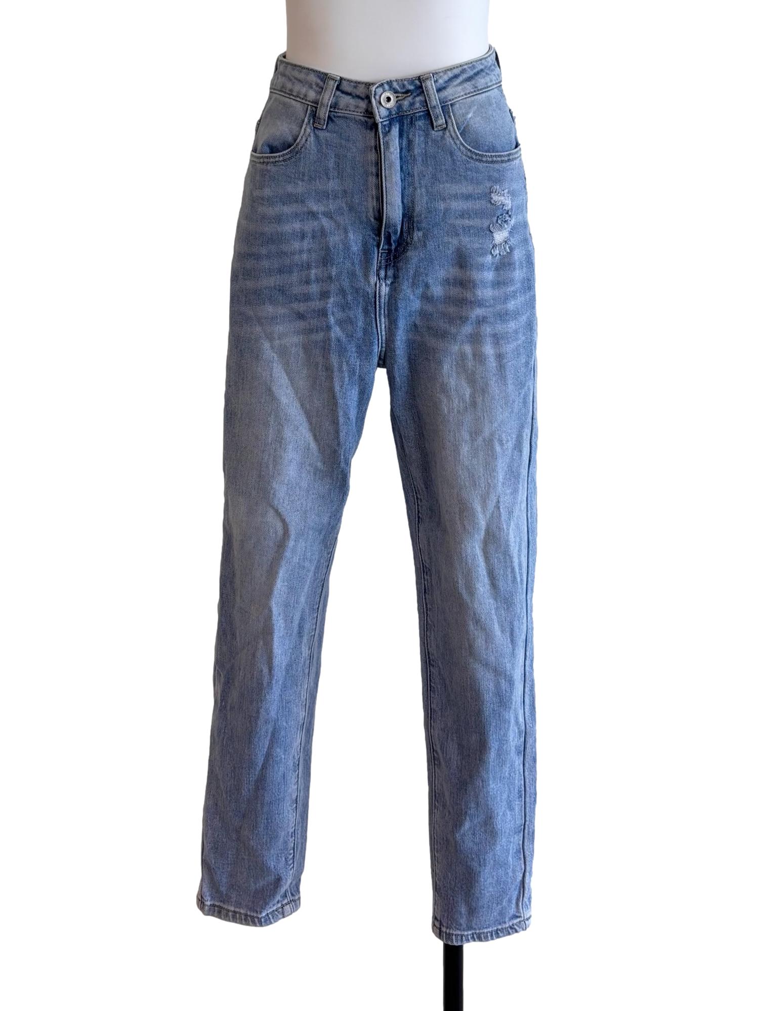 Denim Blue Ripped Skinny Jeans