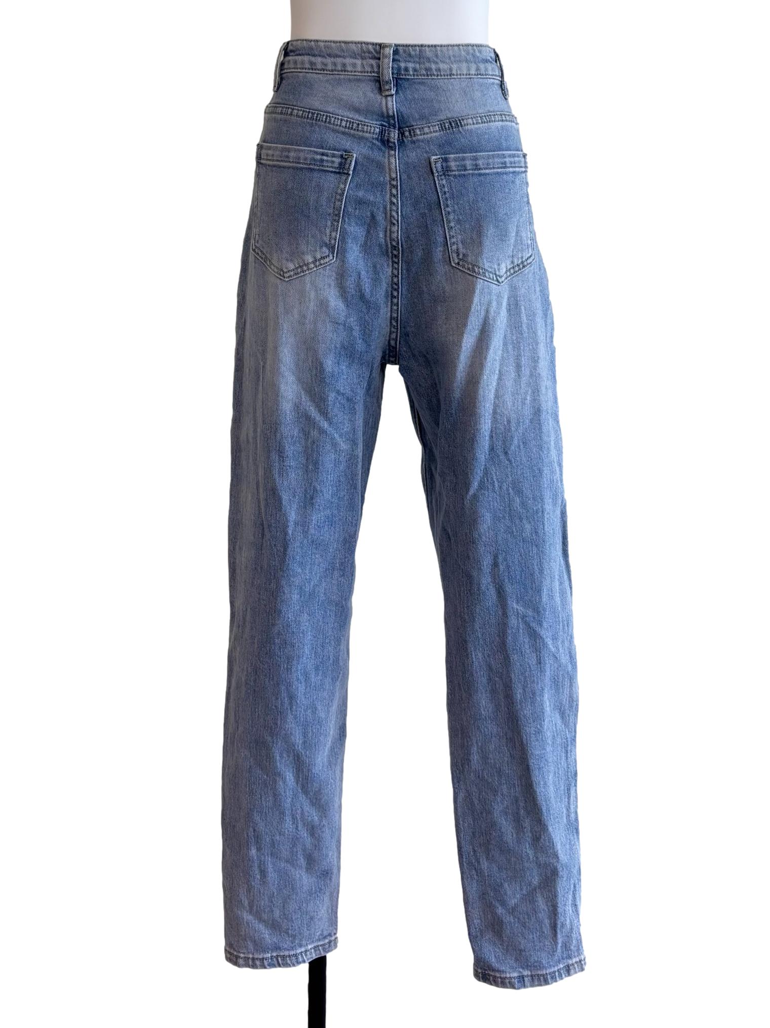 Denim Blue Ripped Skinny Jeans