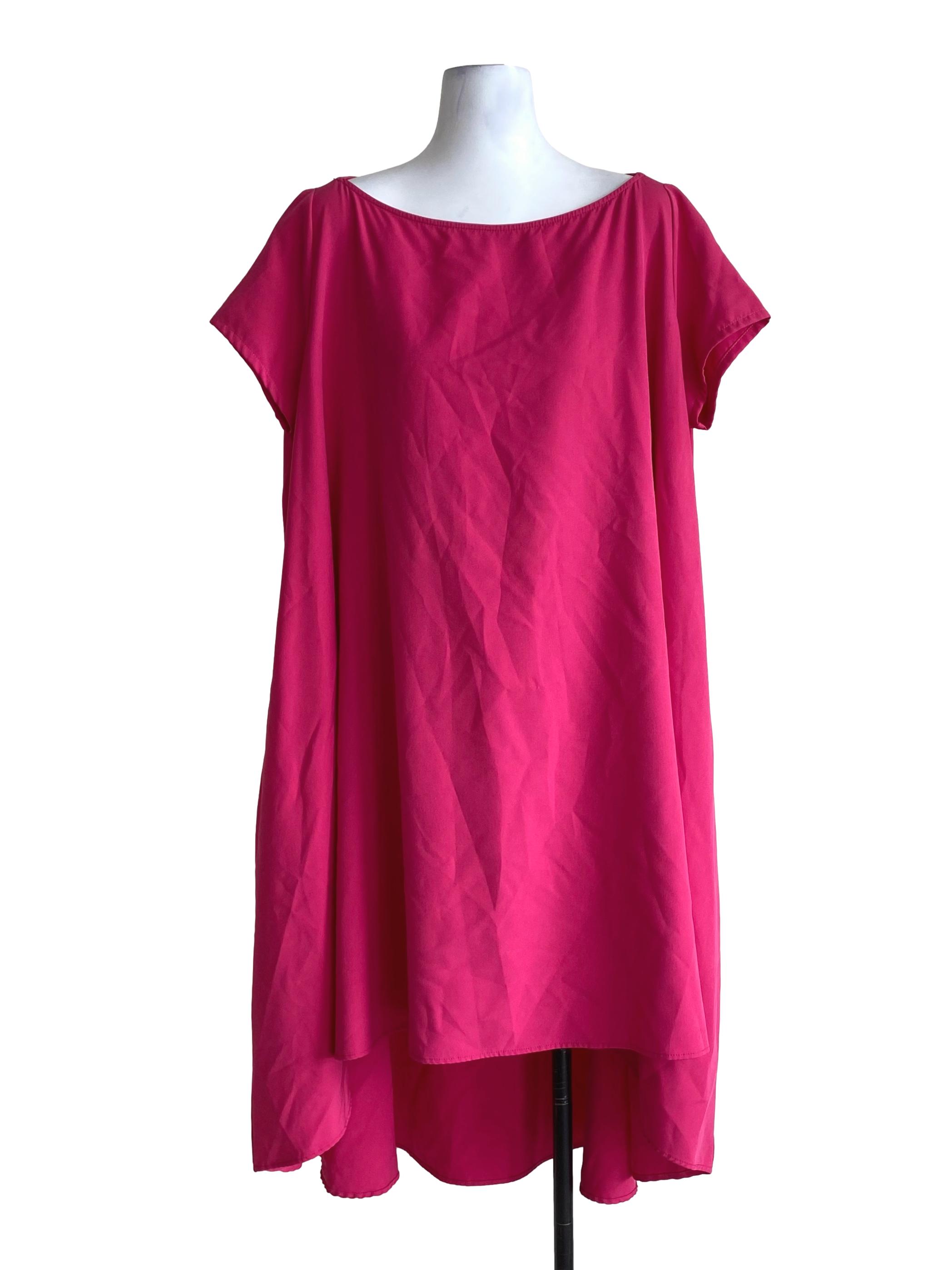Hot Pink Plain Tent Dress