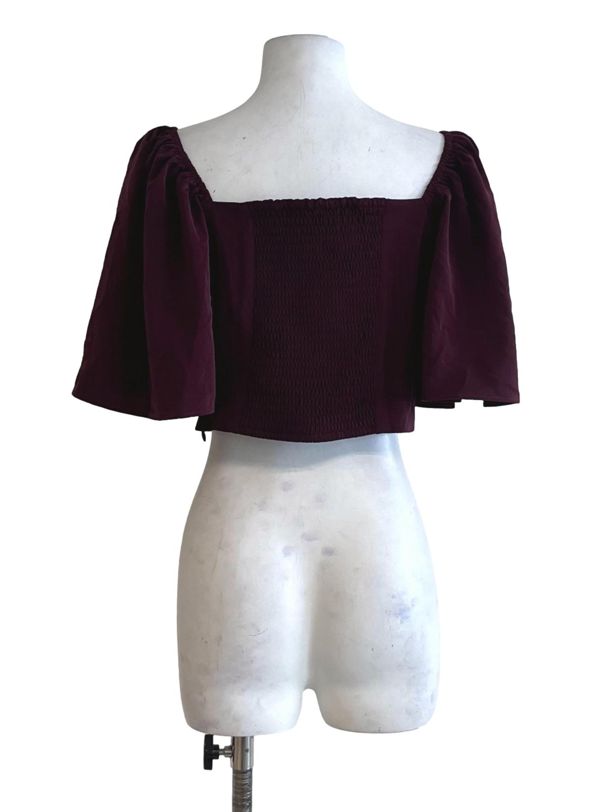 Mulberry Purple Square Neckline Blouse