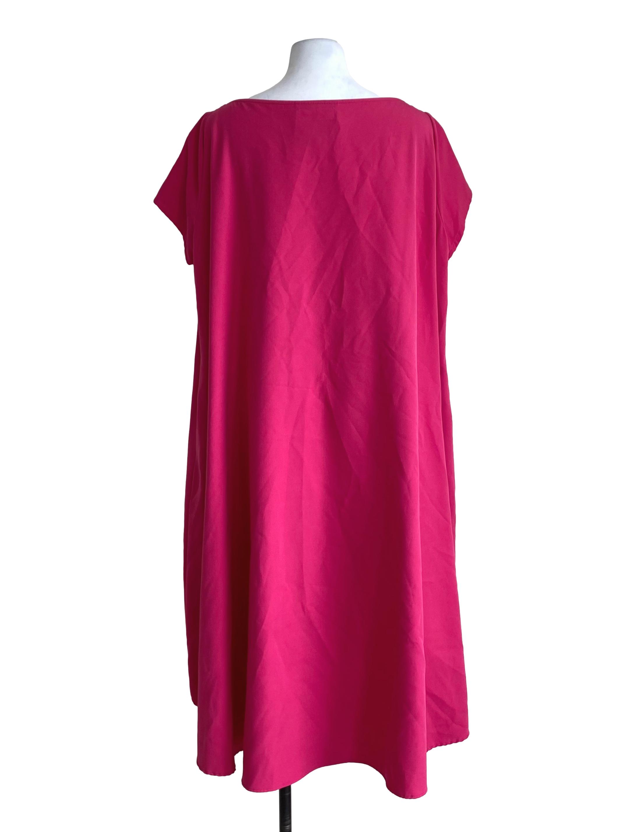Hot Pink Plain Tent Dress