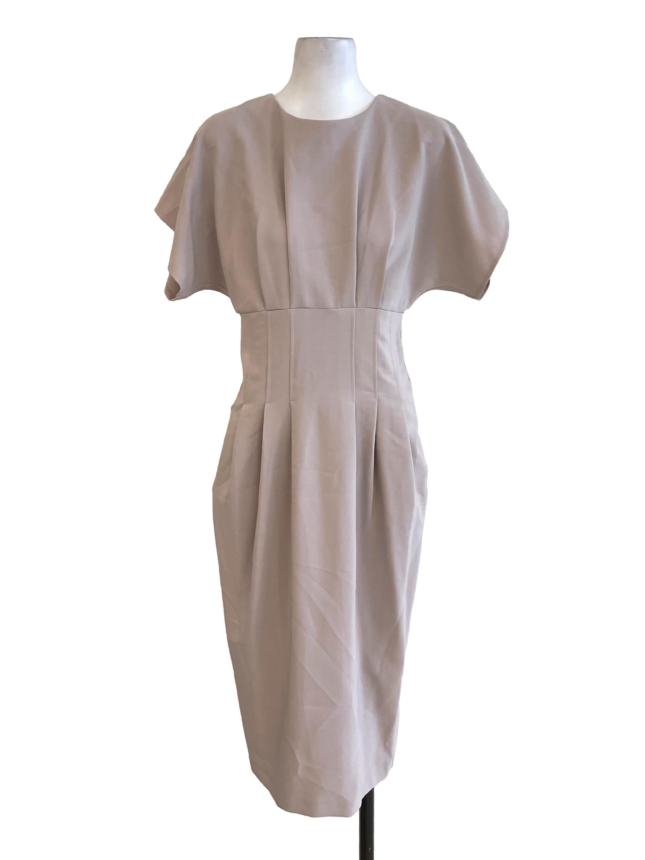 Cool Hazel Pleated Sheath Dress