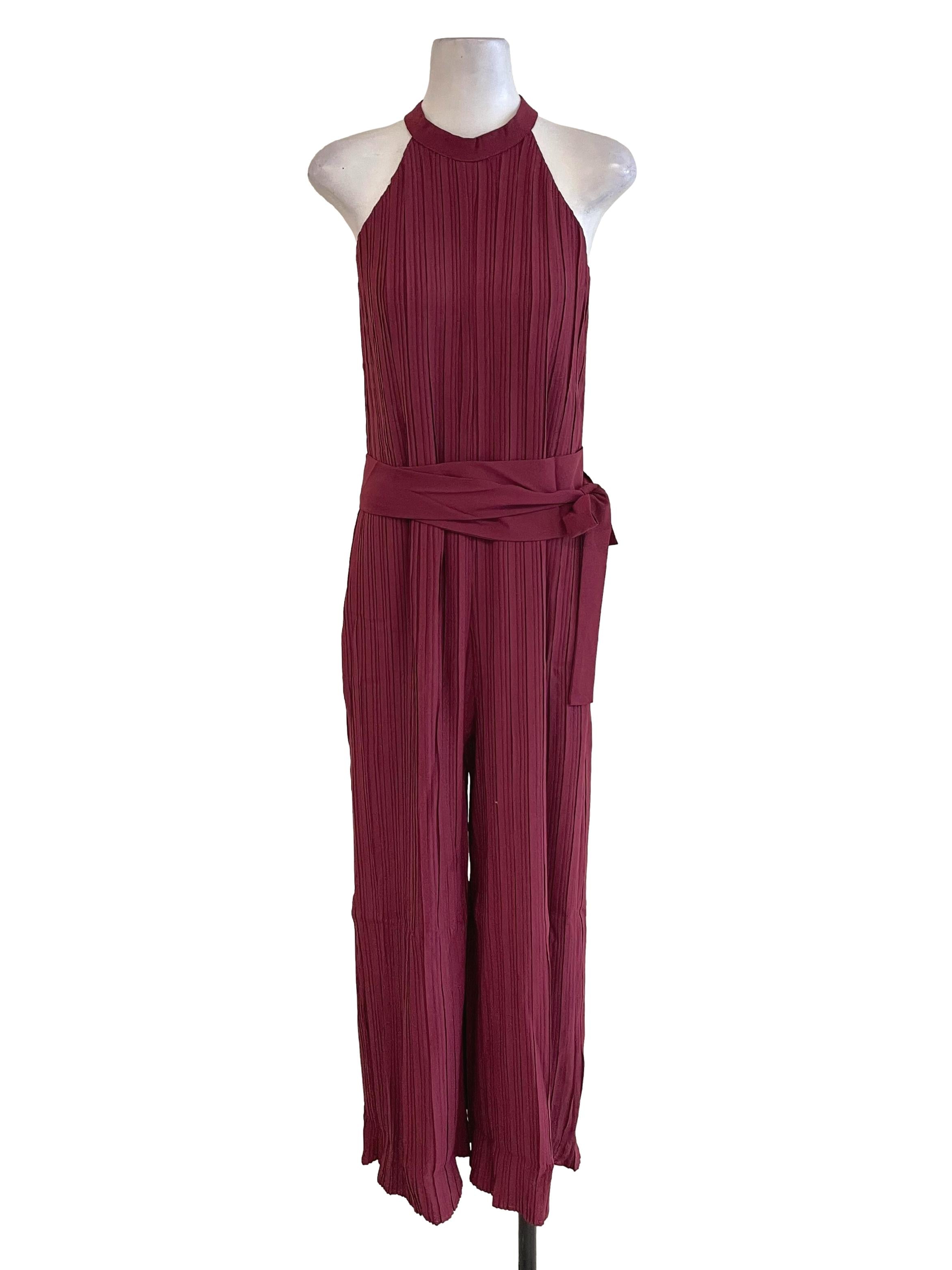 Jam Accordion Halter Jumpsuit