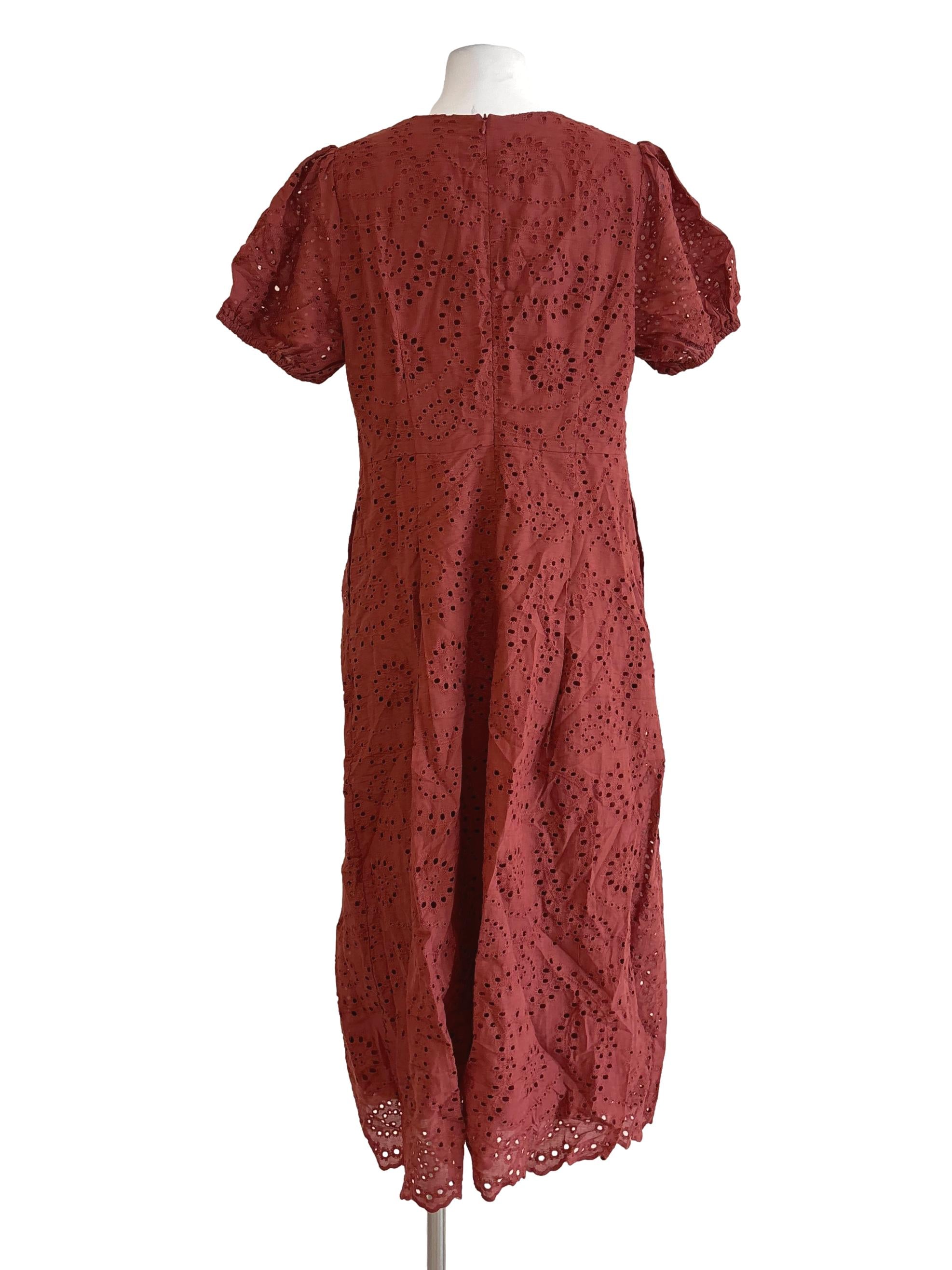Auburn Short Sleeve Cotton Eyelet Dress