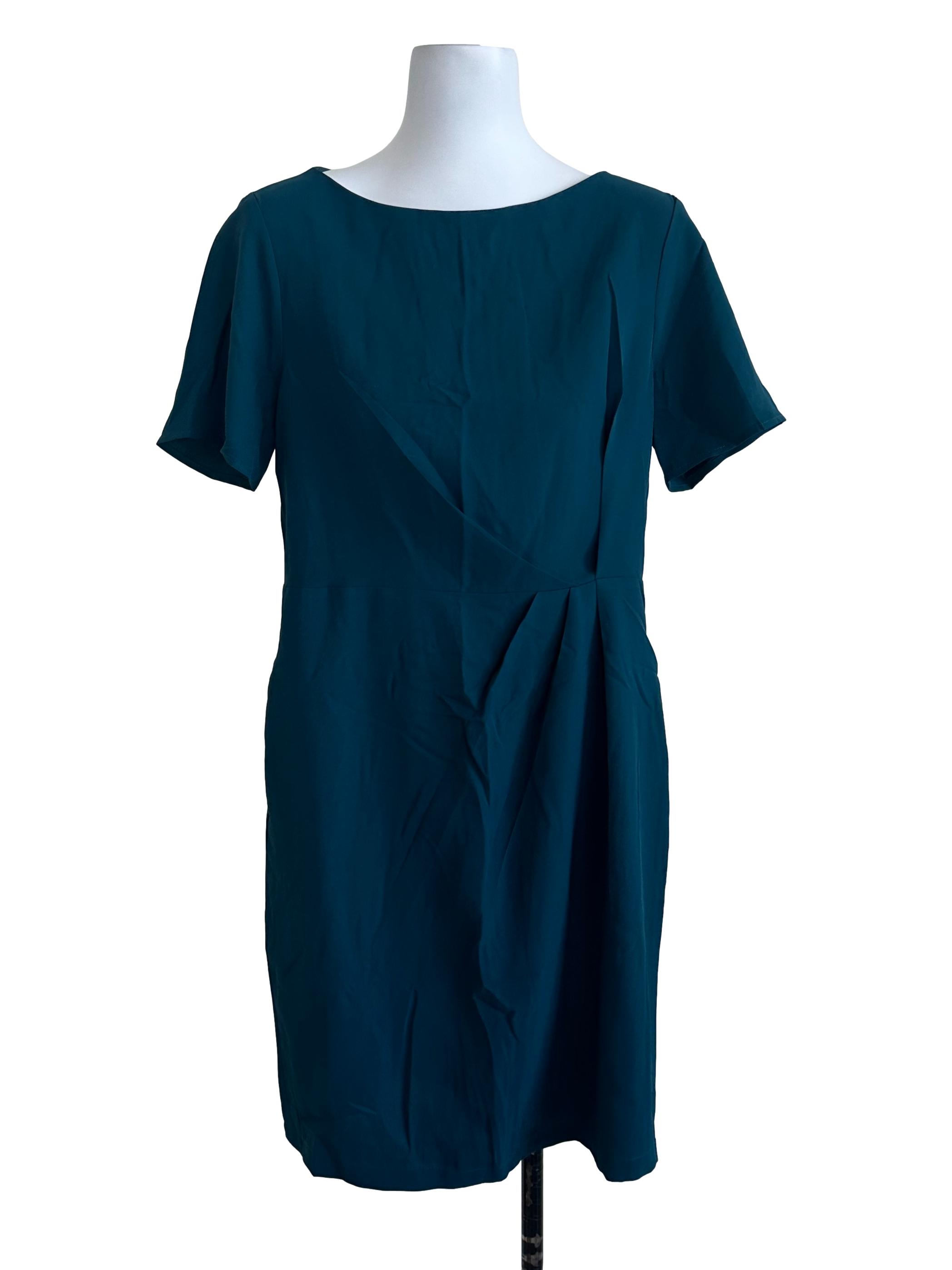 Teal Green Plain Dress